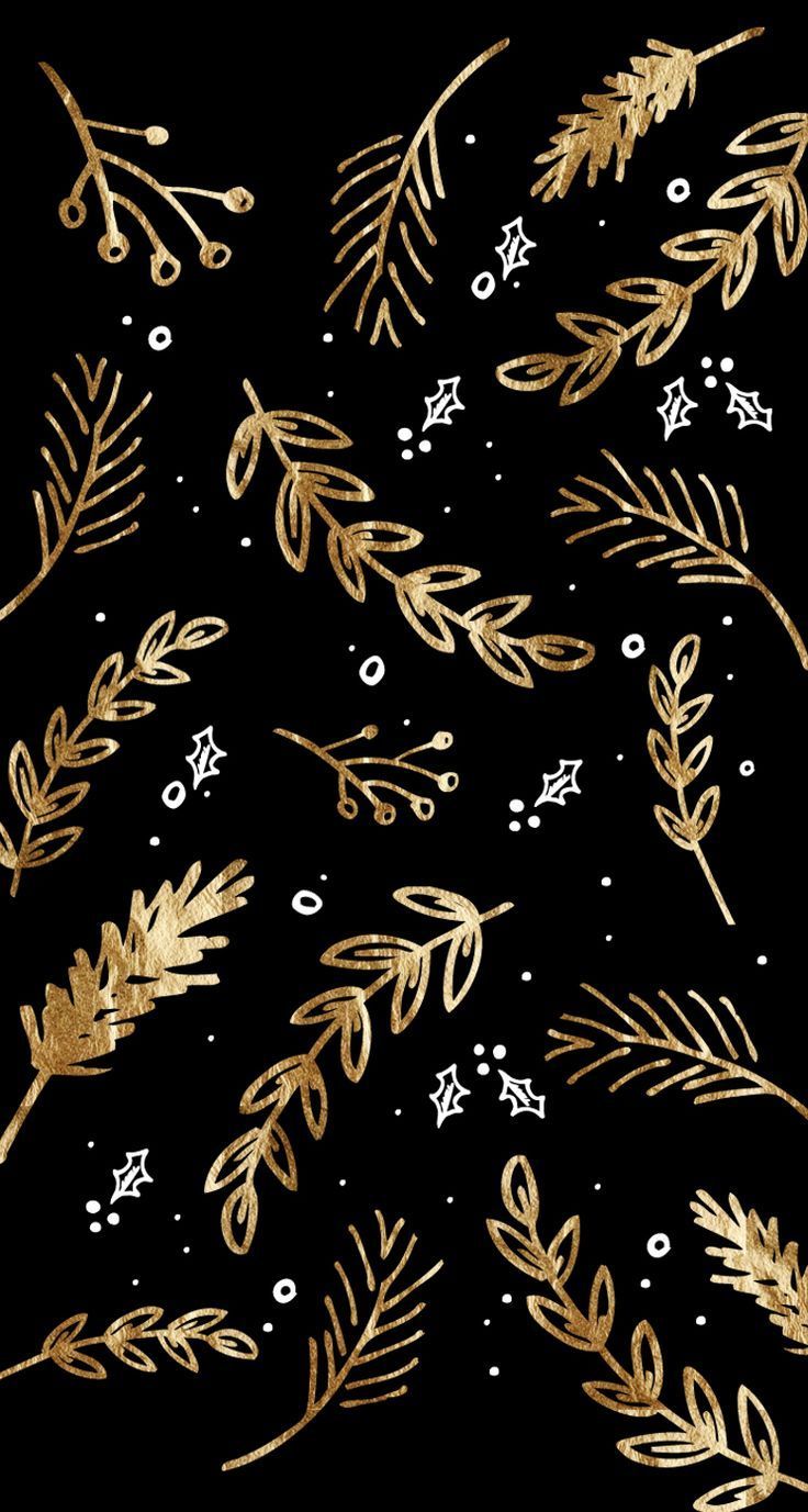¡TOQUE Y OBTENGA LA APLICACIÓN GRATUITA! Patrón abstracto dorado negro naturaleza
