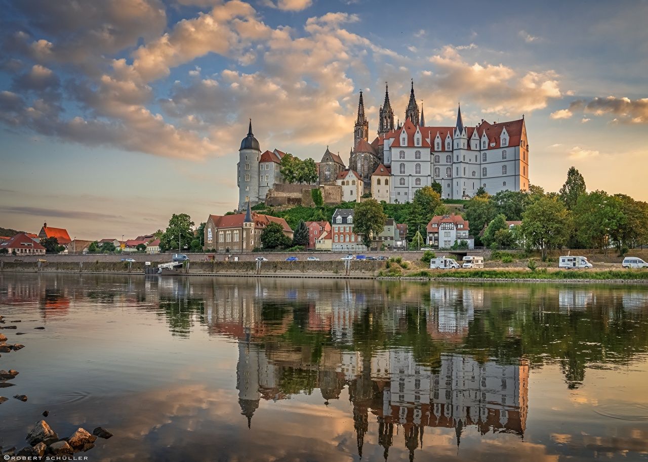 Fondos de Escritorio Alemania Albrechtsburg castle, Meissen, Elbe River