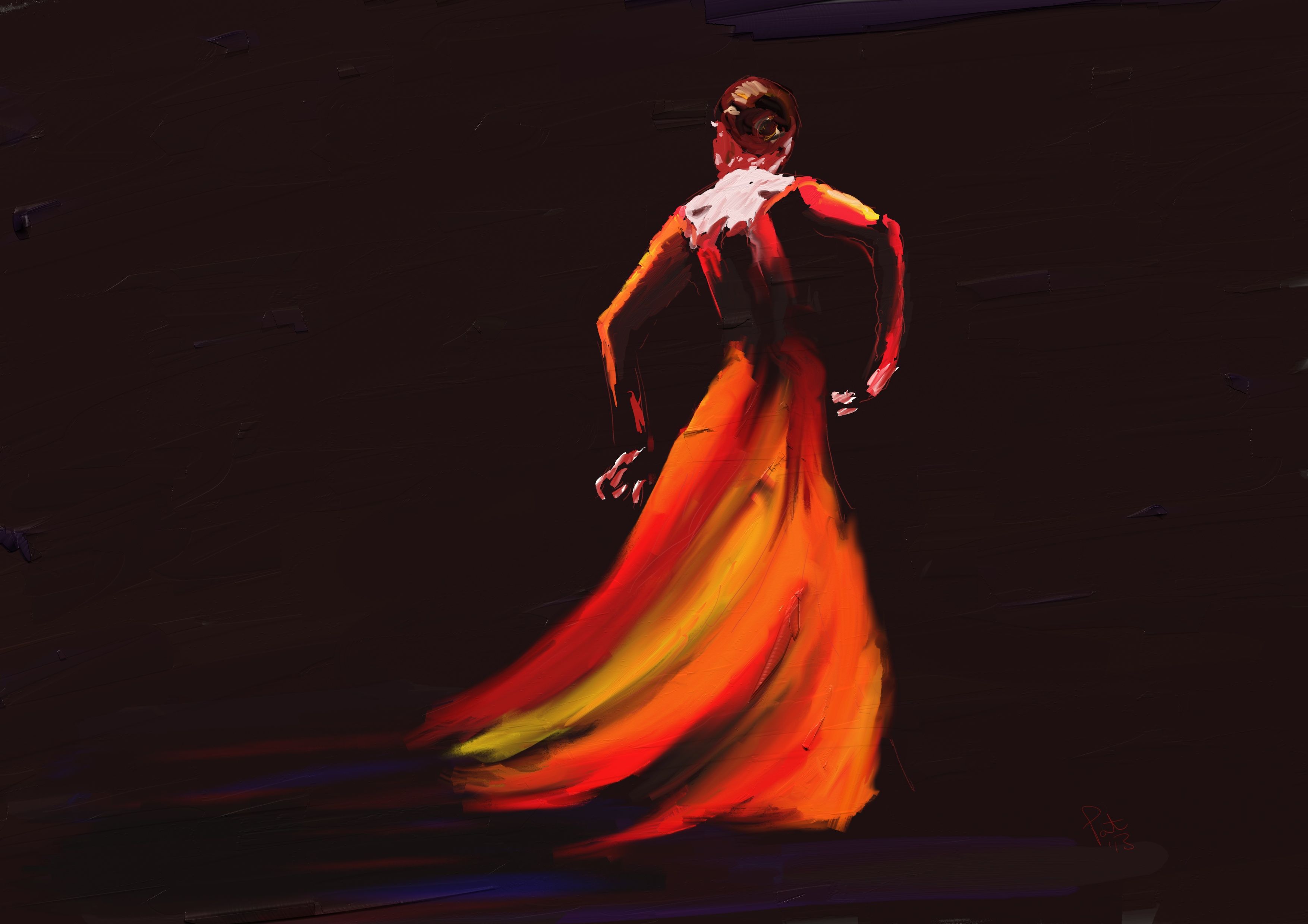 Fondos de pantalla: rojo, ballet, Argentina, baile, España, bailarina, Luna