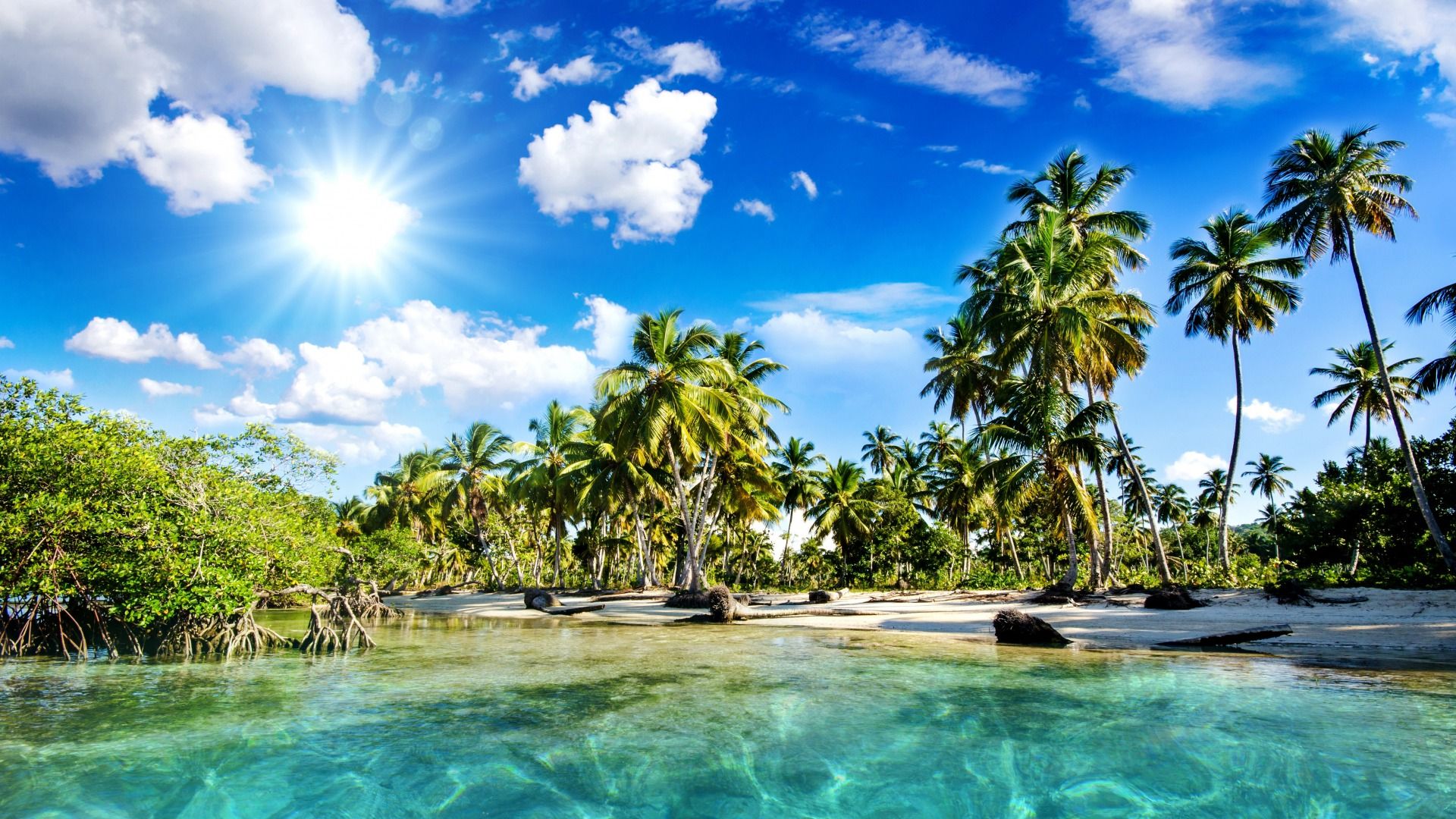 Tropical Beach Wallpaper Resolución HD - Alta resolución Alta resolución
