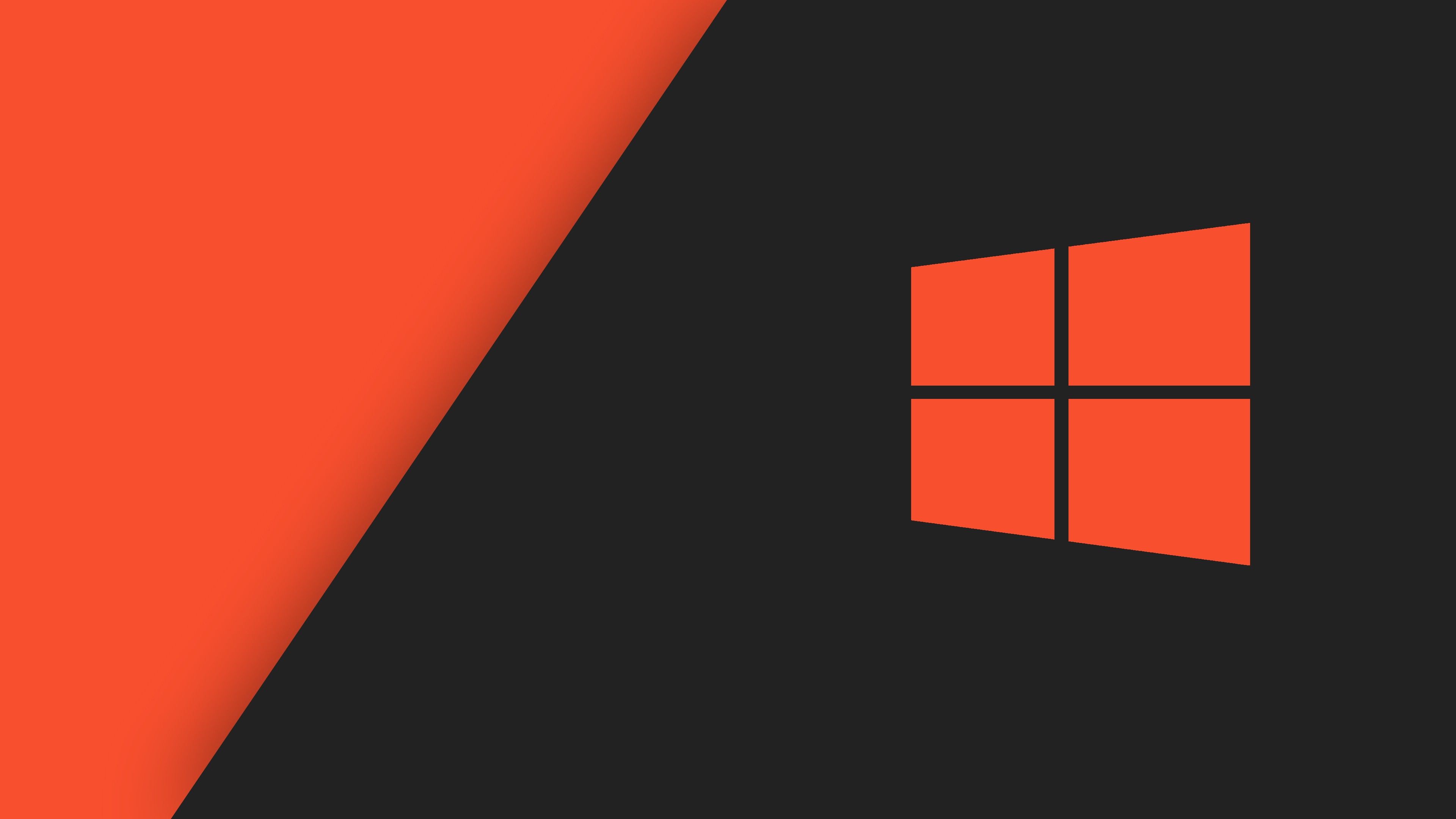 Windows 10 Orange Stock, computadora HD, fondos de pantalla 4k, imágenes