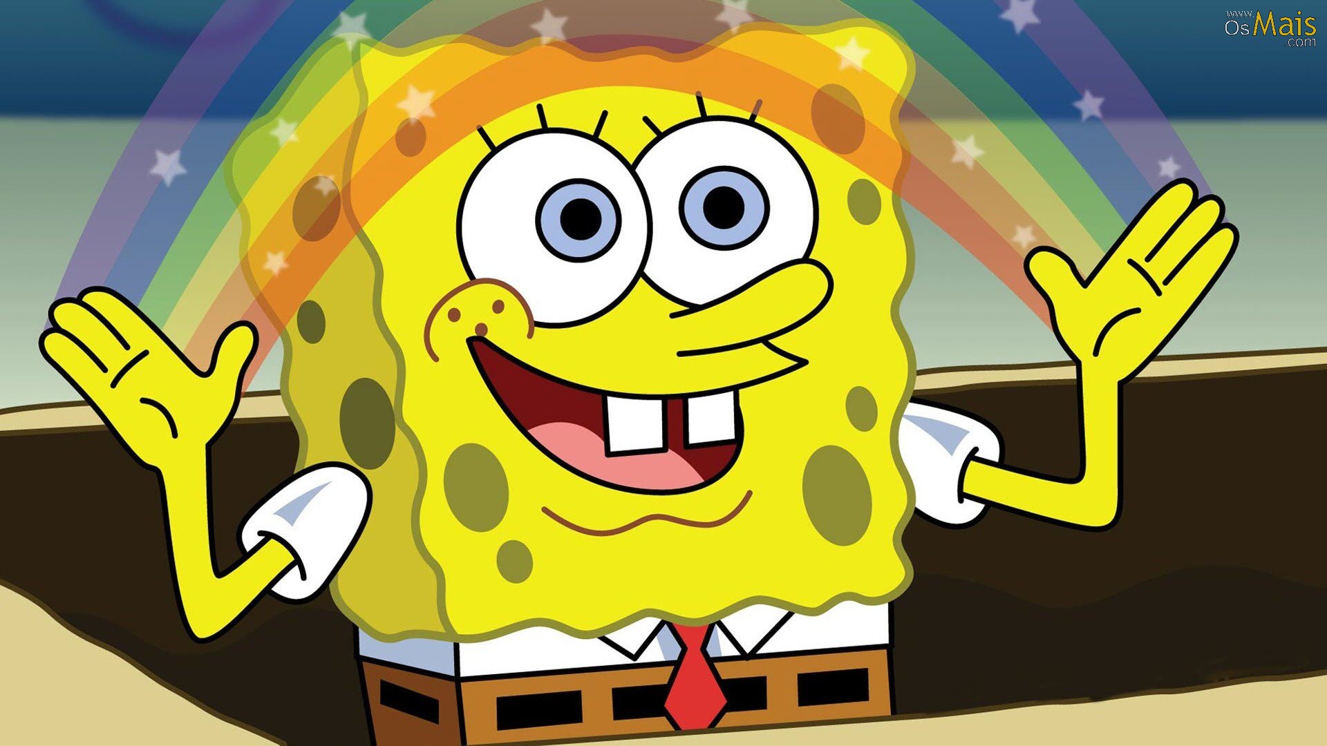 OsMais.com - Papel de Parede Bob Esponja Feliz - papel de parede
