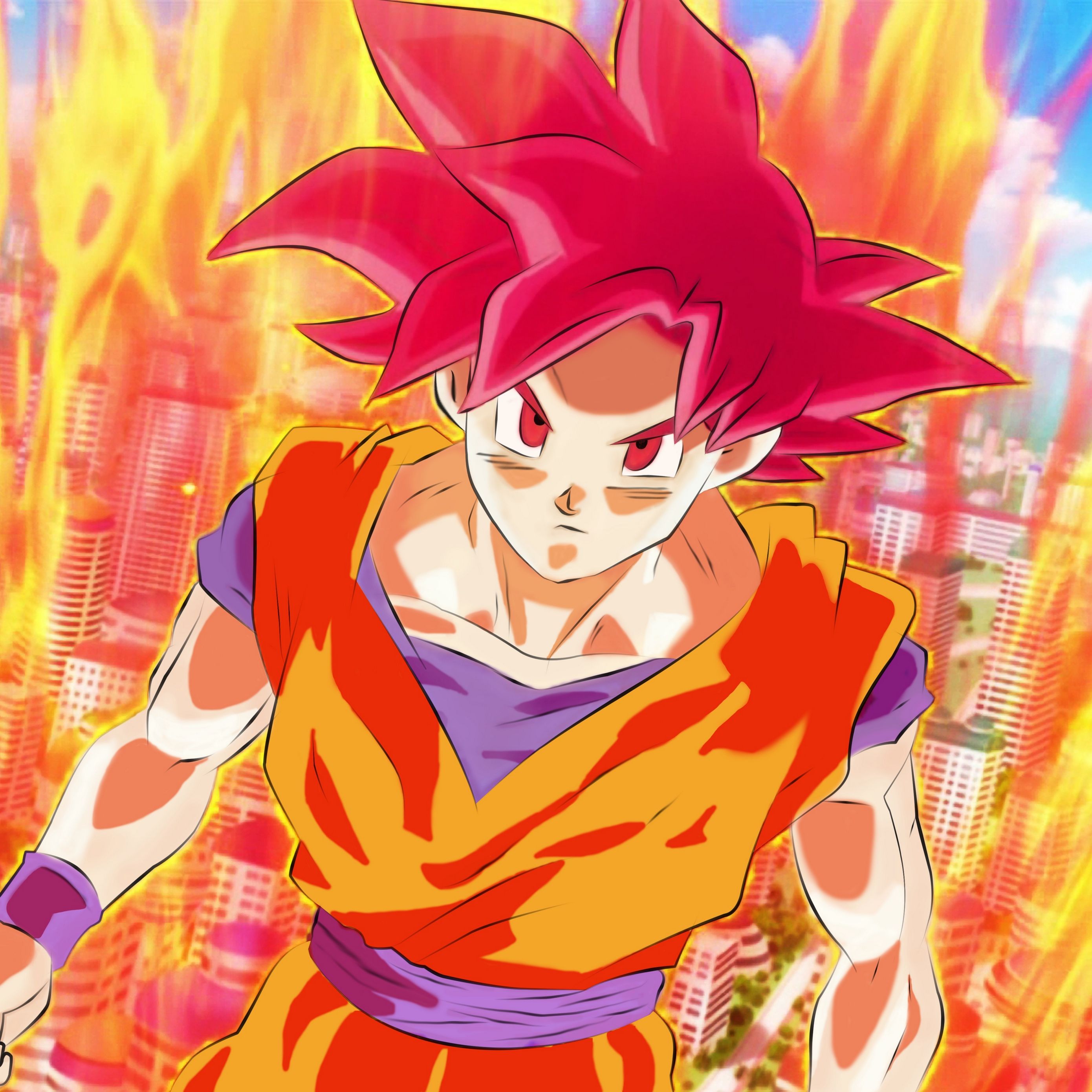 Descargar fondo de pantalla 2780x2780 dragon ball z, goku, super saiyan ipad