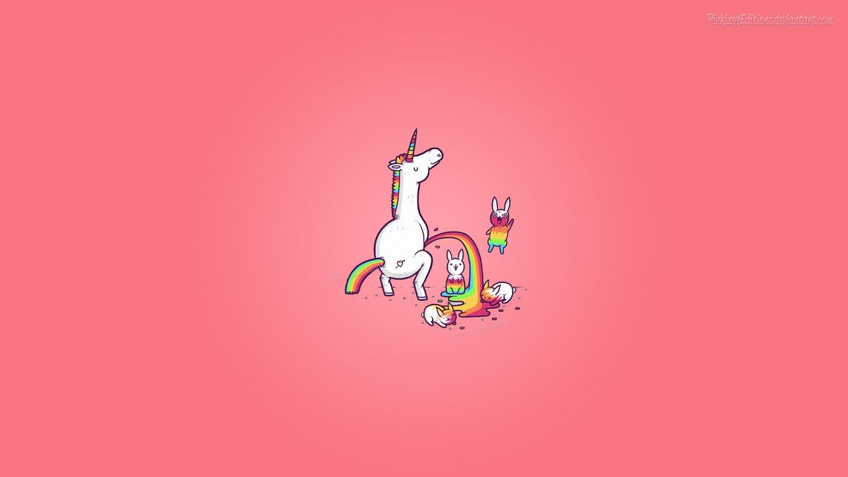 45+] Divertido fondo de pantalla de Unicornio