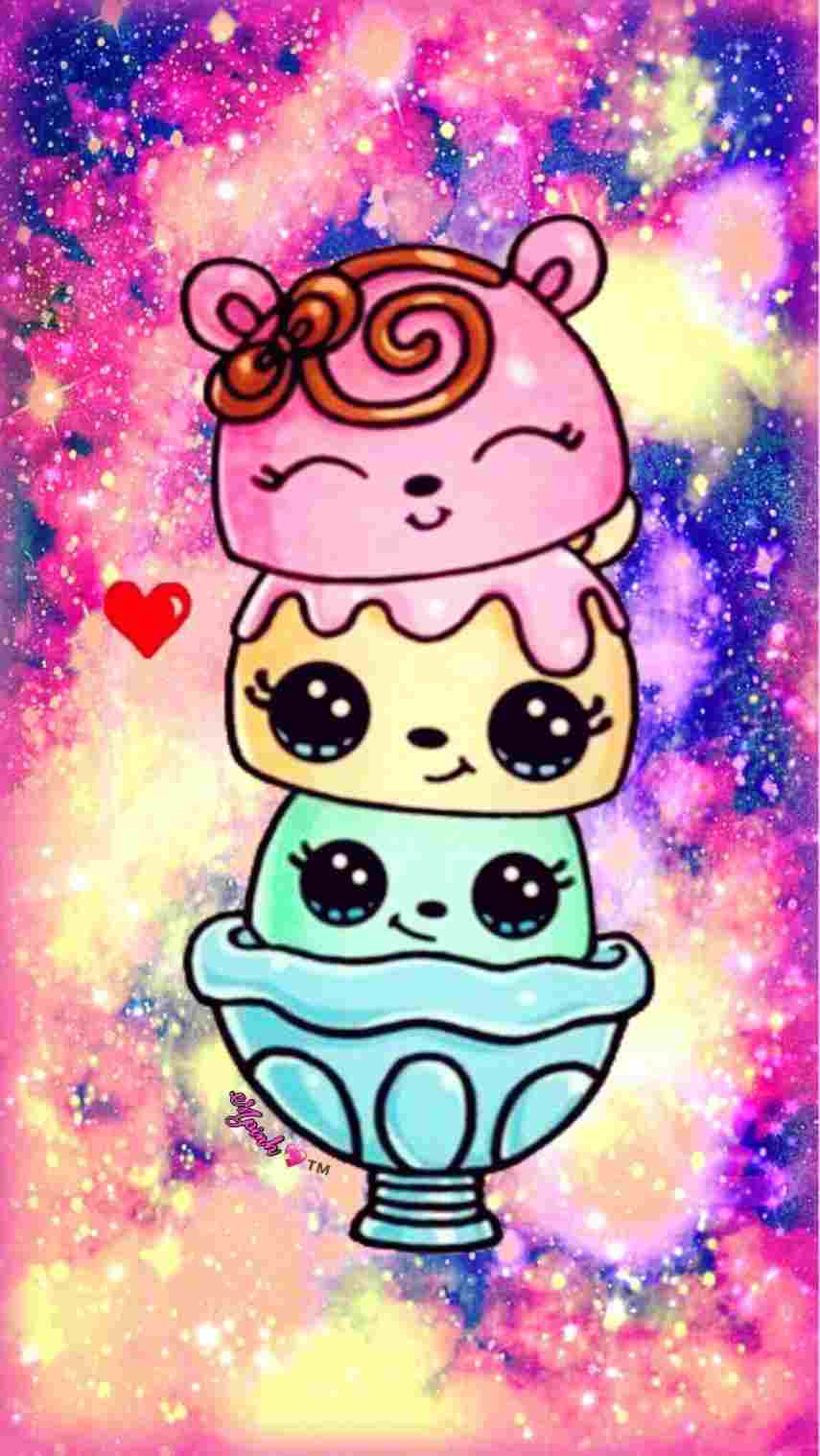 Cute Galaxy Unicorn Kawaii Girl Drawings kawaii icecream galaxy
