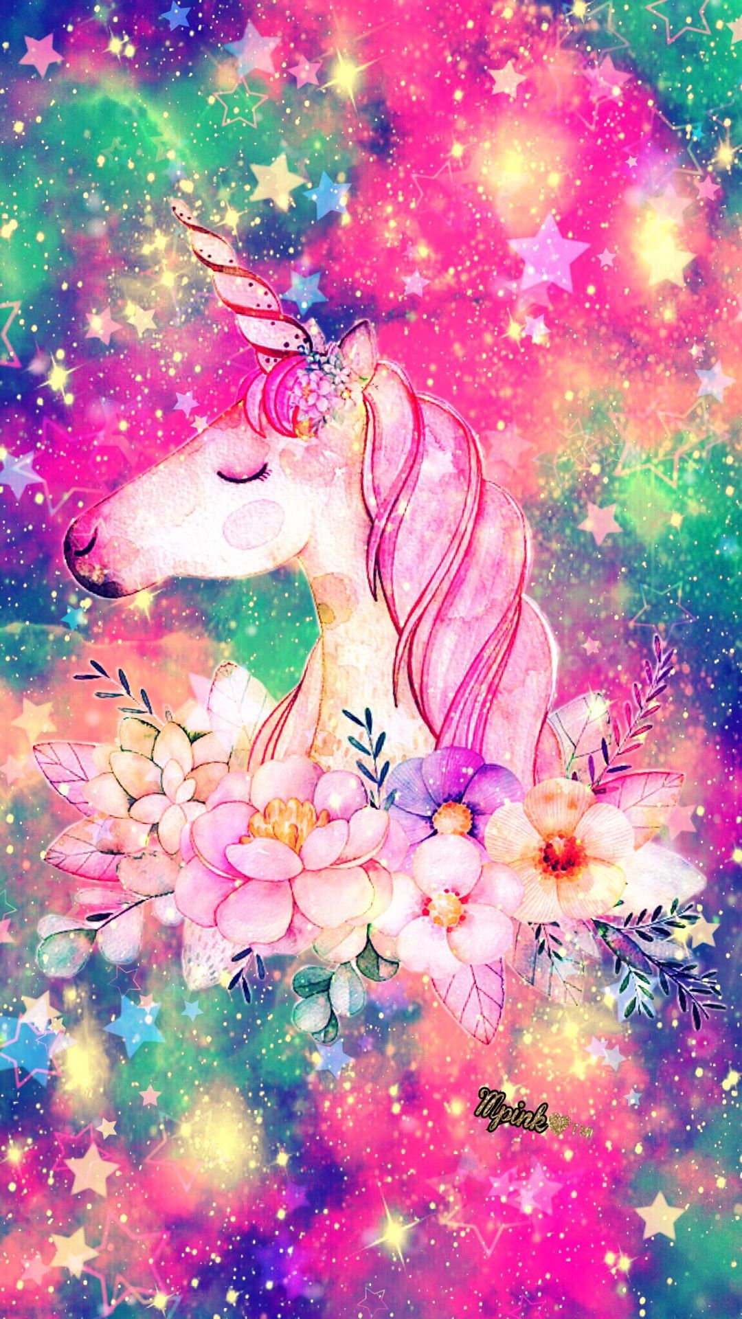 2018/05/24 Floral Unicorn Galaxy Wallpaper | unicornio | Unicornio