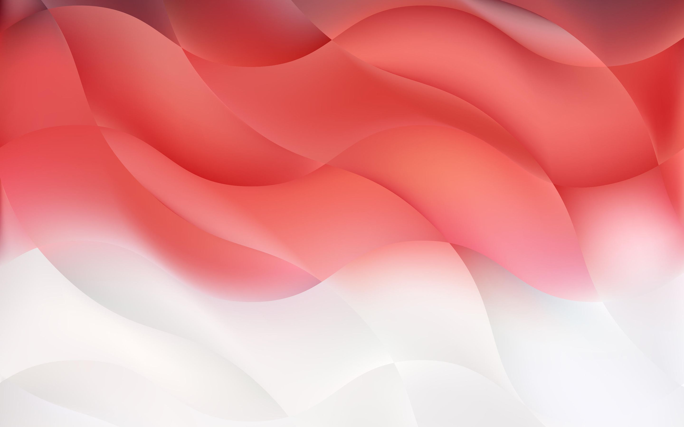 Descargar fondos de pantalla ondas rojas y blancas, ondas abstractas, creativas