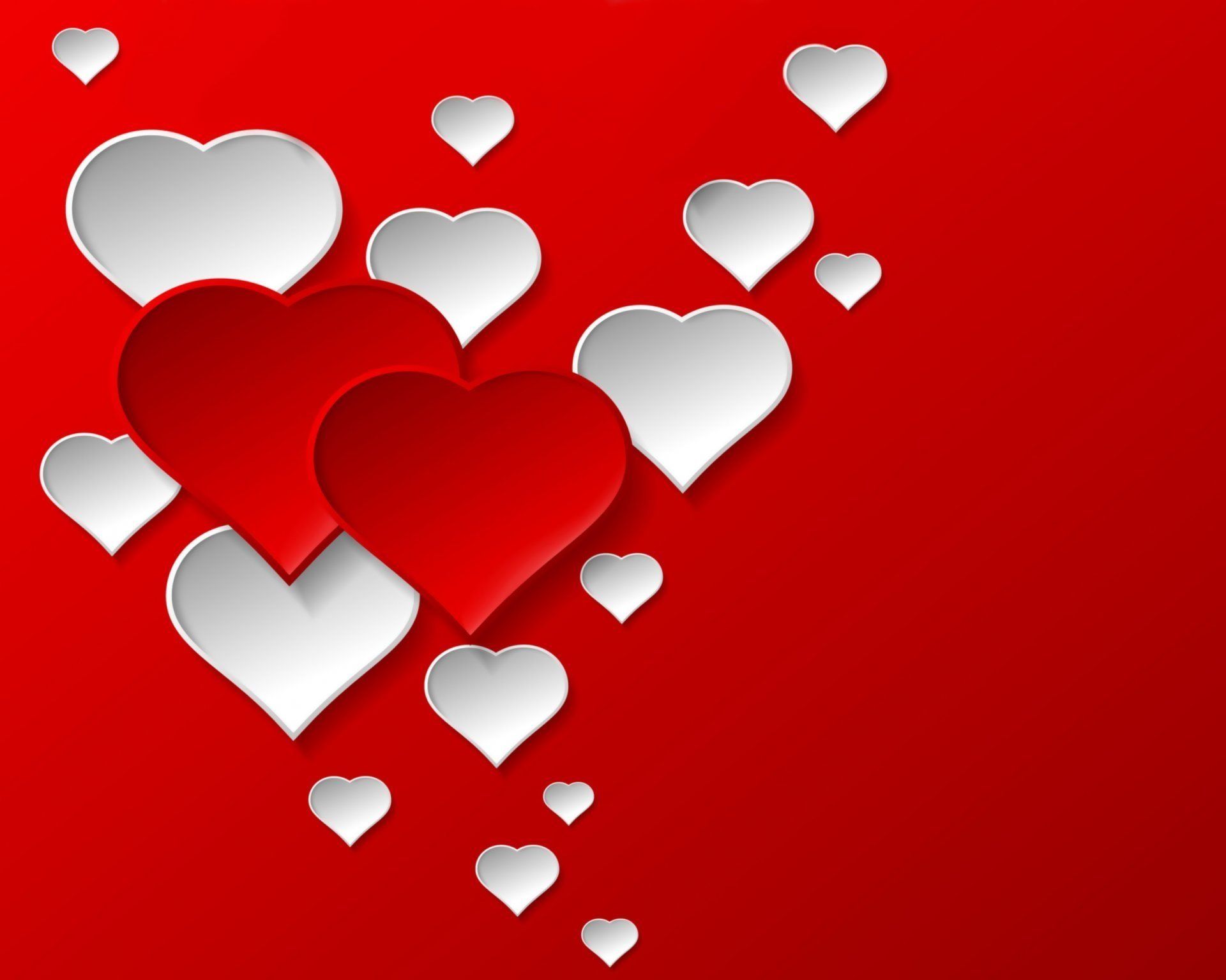Corazones rojos y blancos Fondo de pantalla HD | Imagen de fondo | 1920x1536