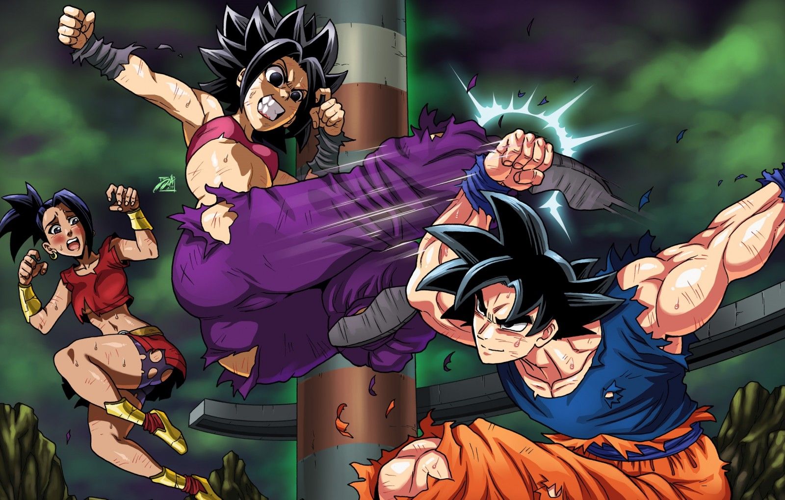 Fondo de pantalla: Caulifla, Ultra Instinct, col rizada, torneo de poder
