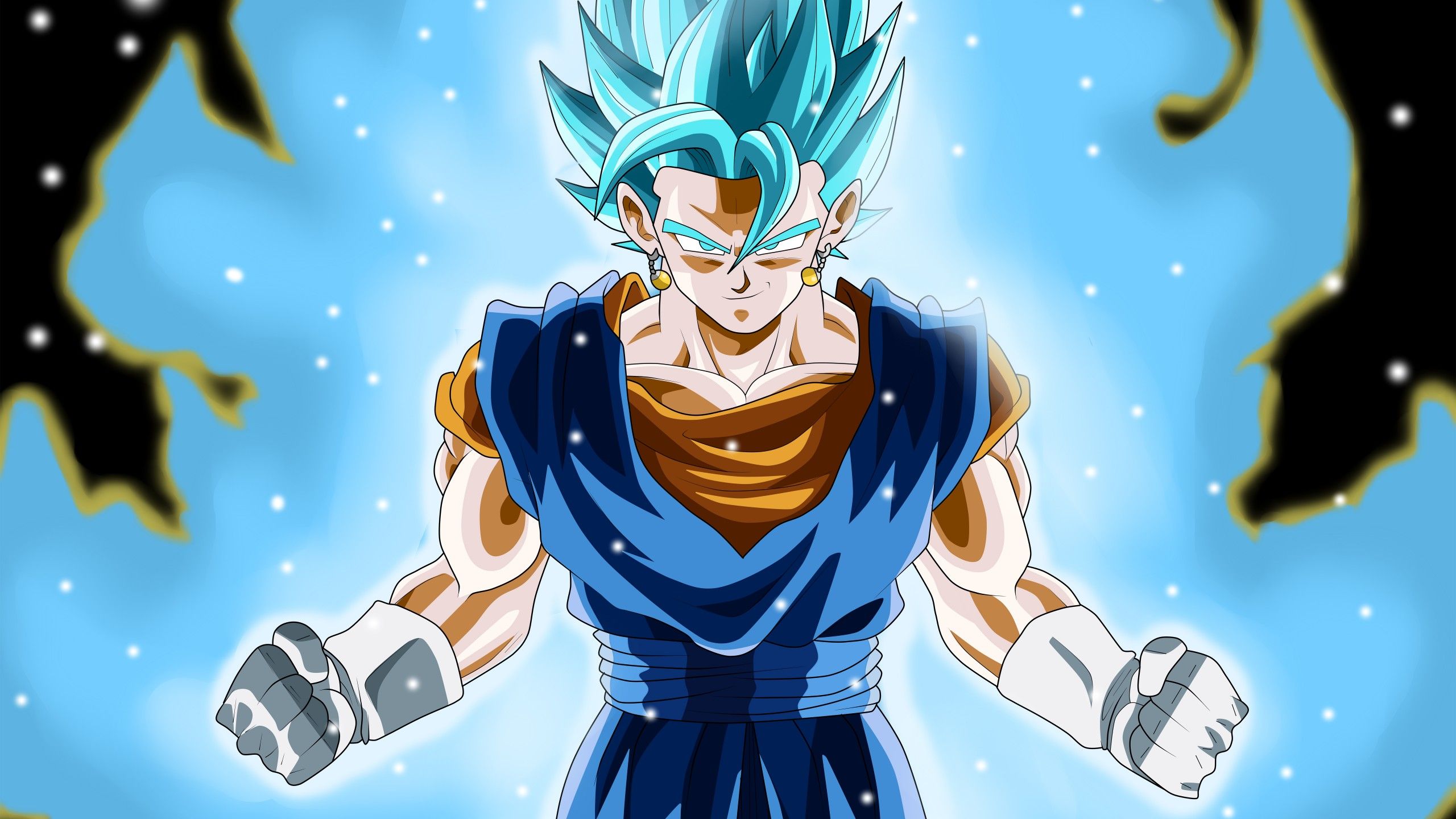 Fondo de pantalla Vegetto, Super Saiyan Blue, Vegito, 4K, 8K, Anime, # 12499
