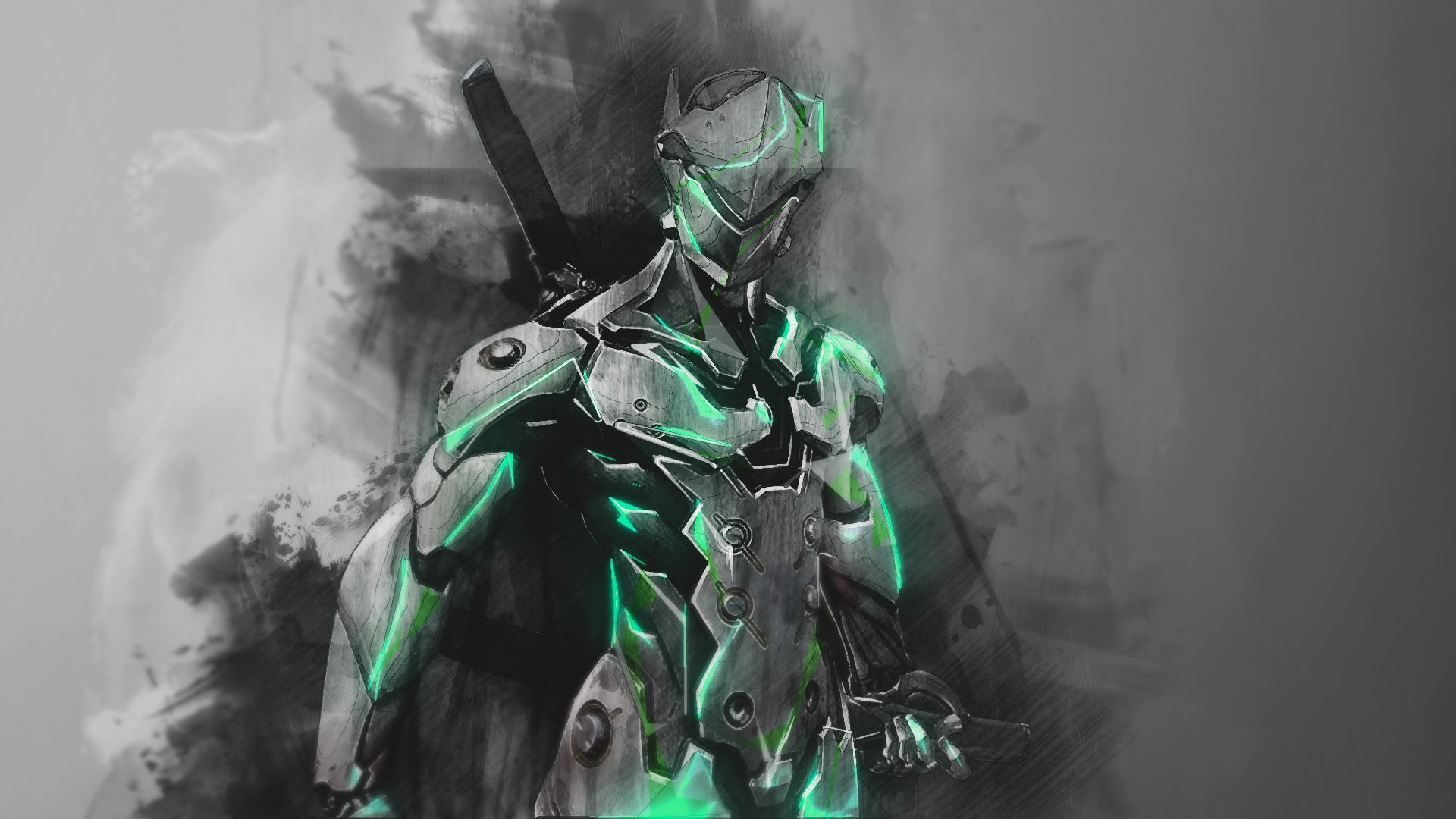 Genji - Overwatch fondo de pantalla por RaycoreTheCrawler en DeviantArt