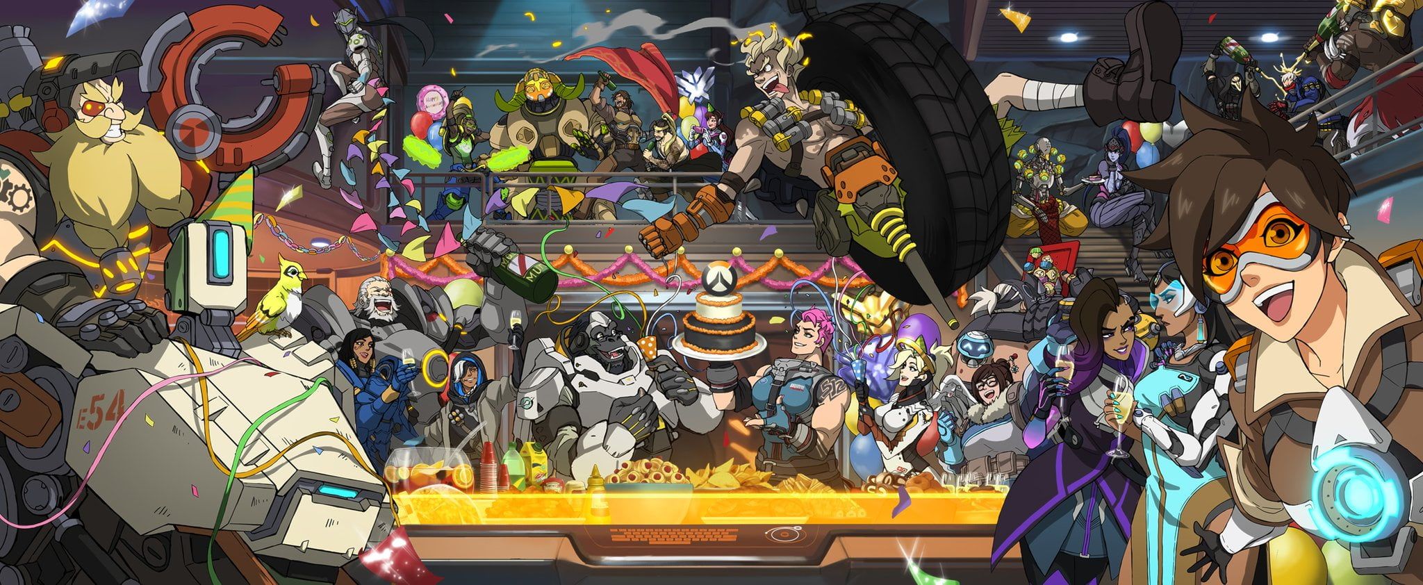 Fondo de pantalla del juego Overwatch, Overwatch, ilustraciones, Tracer (Overwatch