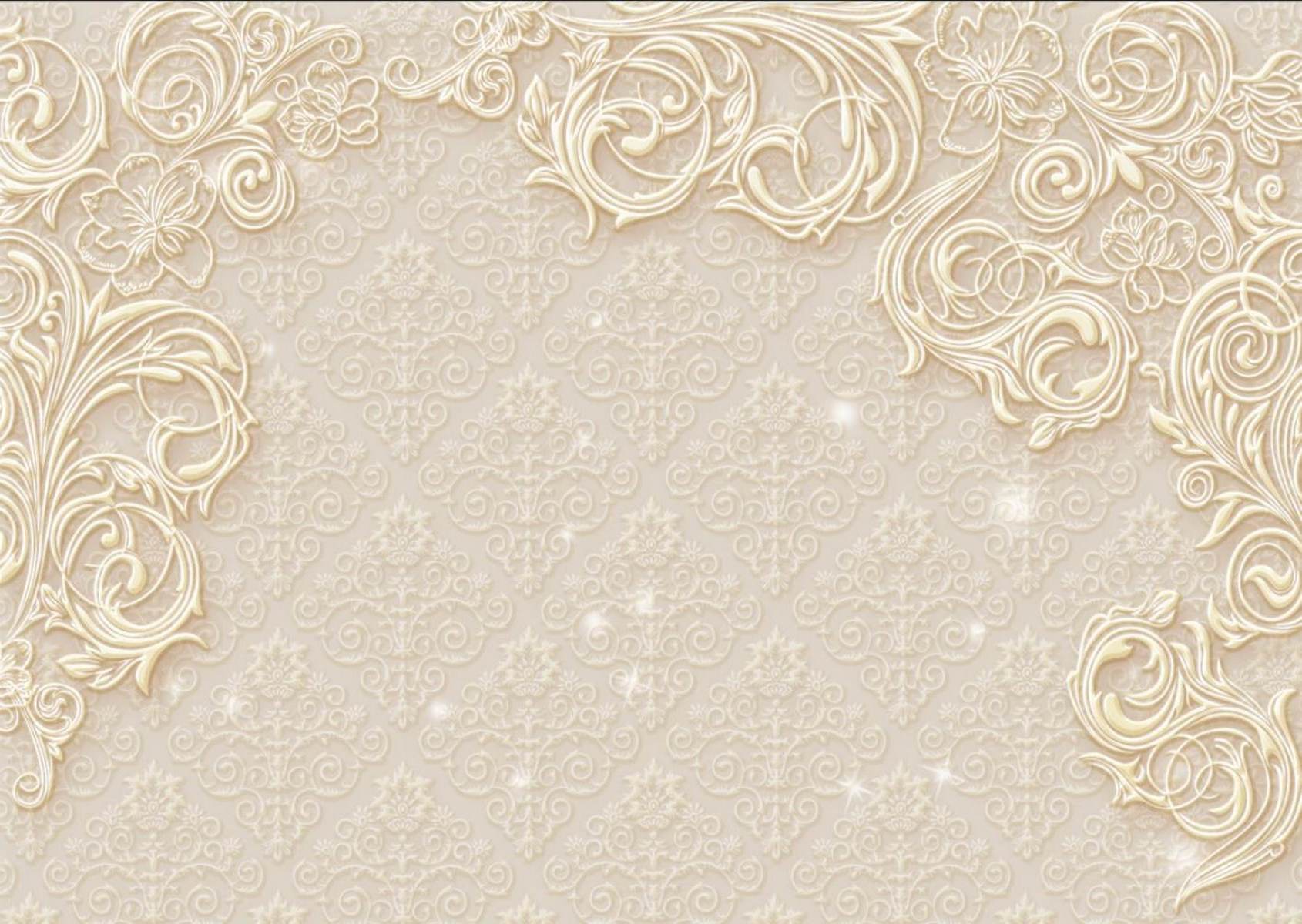 Fondos de gemas de oro sobre un fondo beige brillante