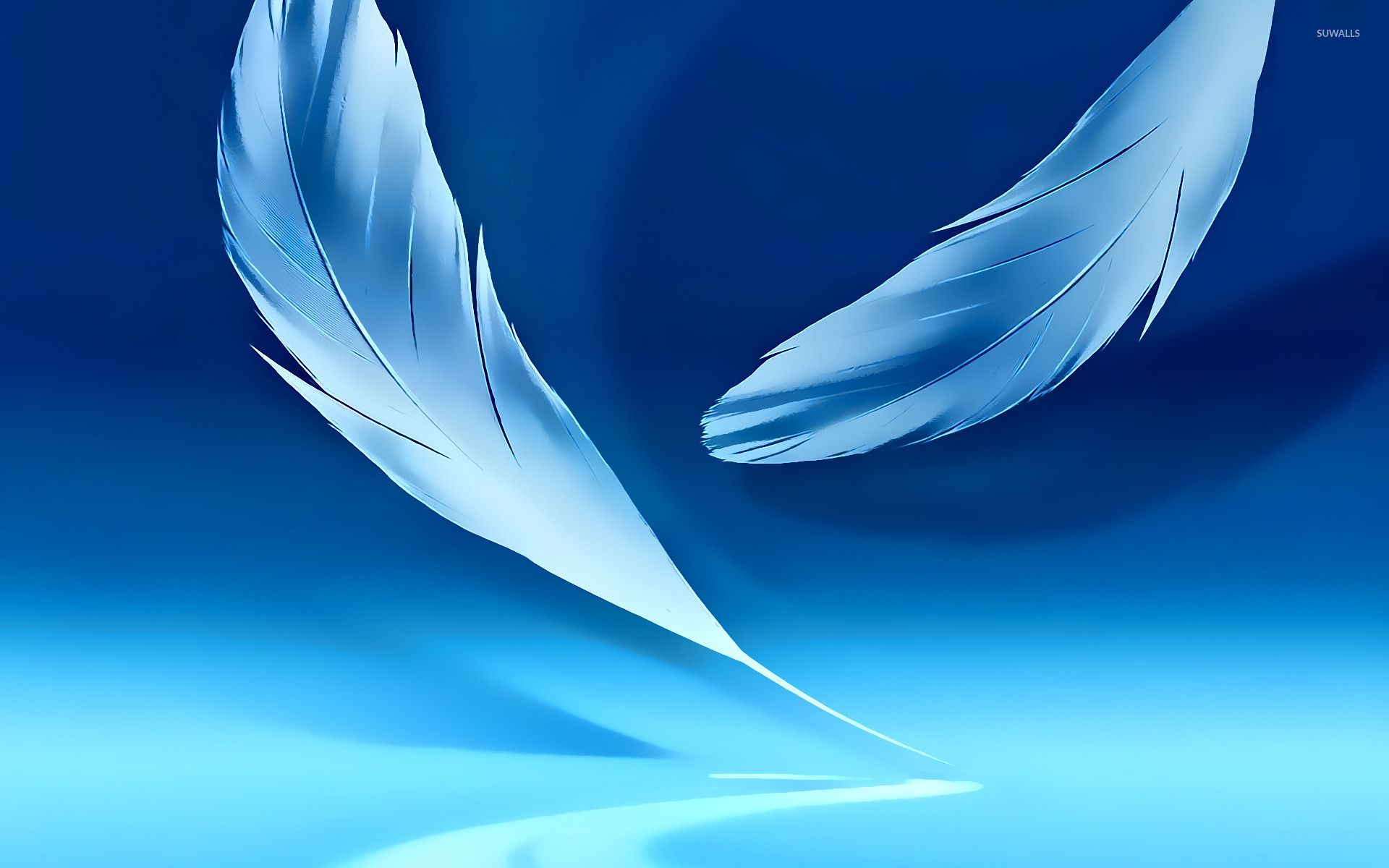 Fondo de pantalla de plumas flotantes - Fondos de arte digital - # 23387