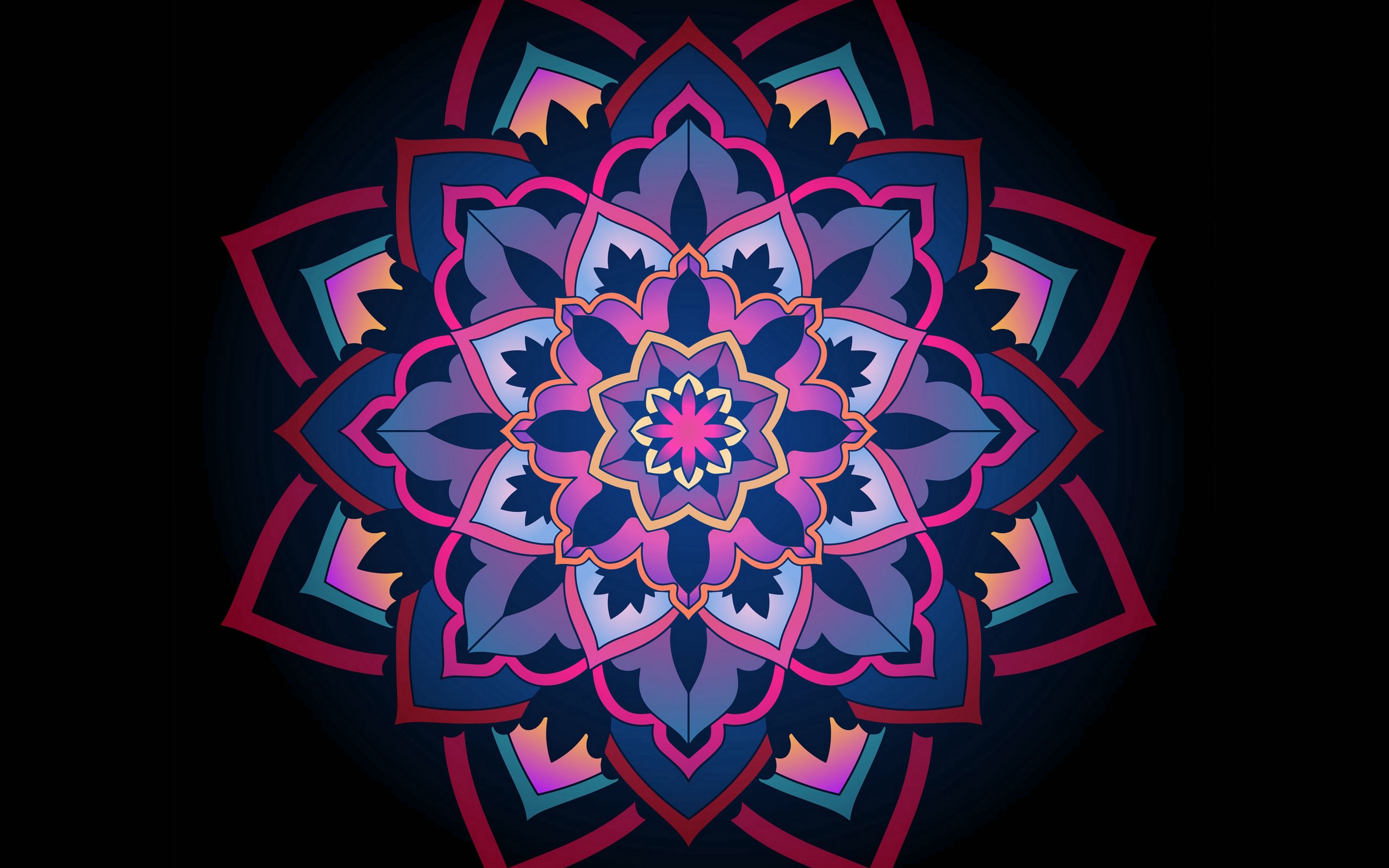 Descargar fondo de pantalla 3840x2400 mandala, adorno, patrones, encajes
