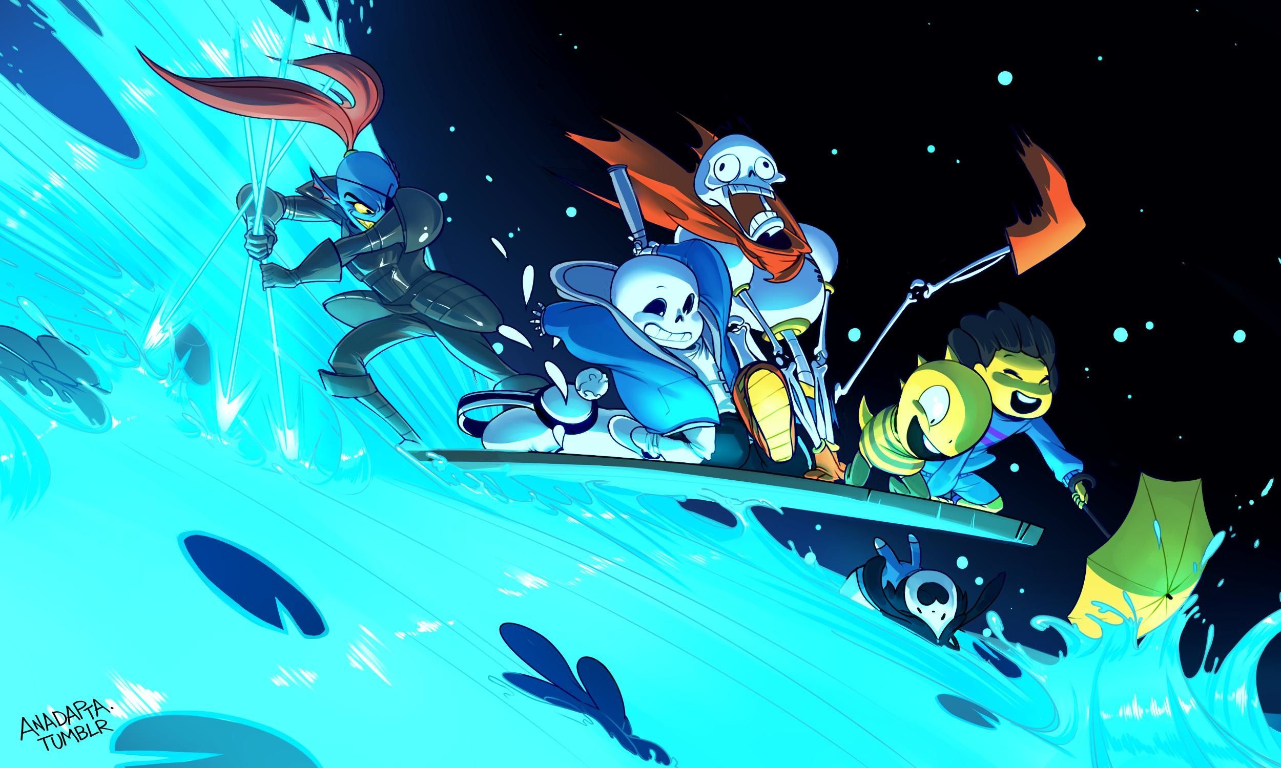 5055114 Frisk (Undertale), Papiro (Undertale), Undyne (Undertale