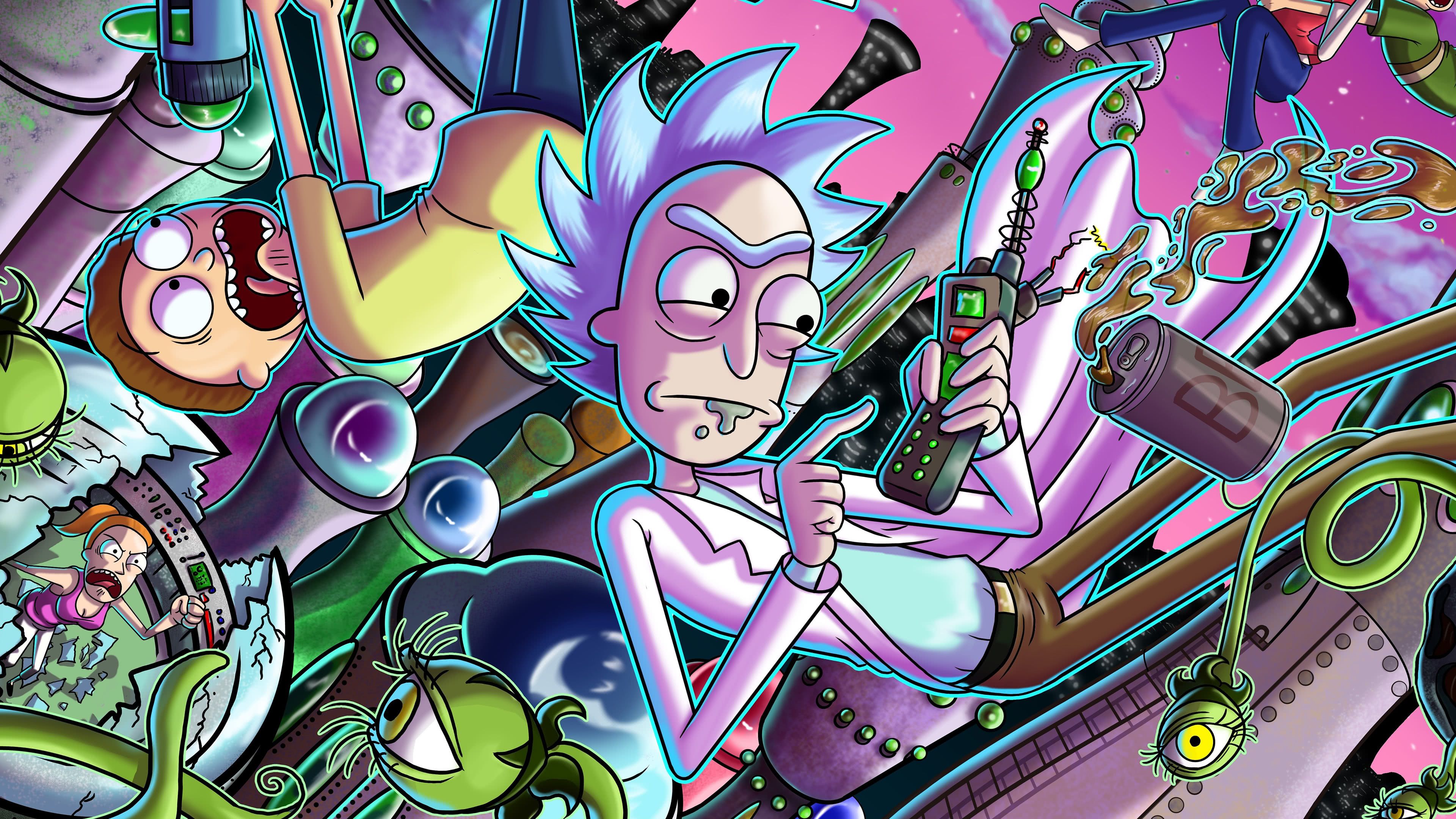 Rick y Morty Personajes Uhd fondo de pantalla 4k - Rick y Morty