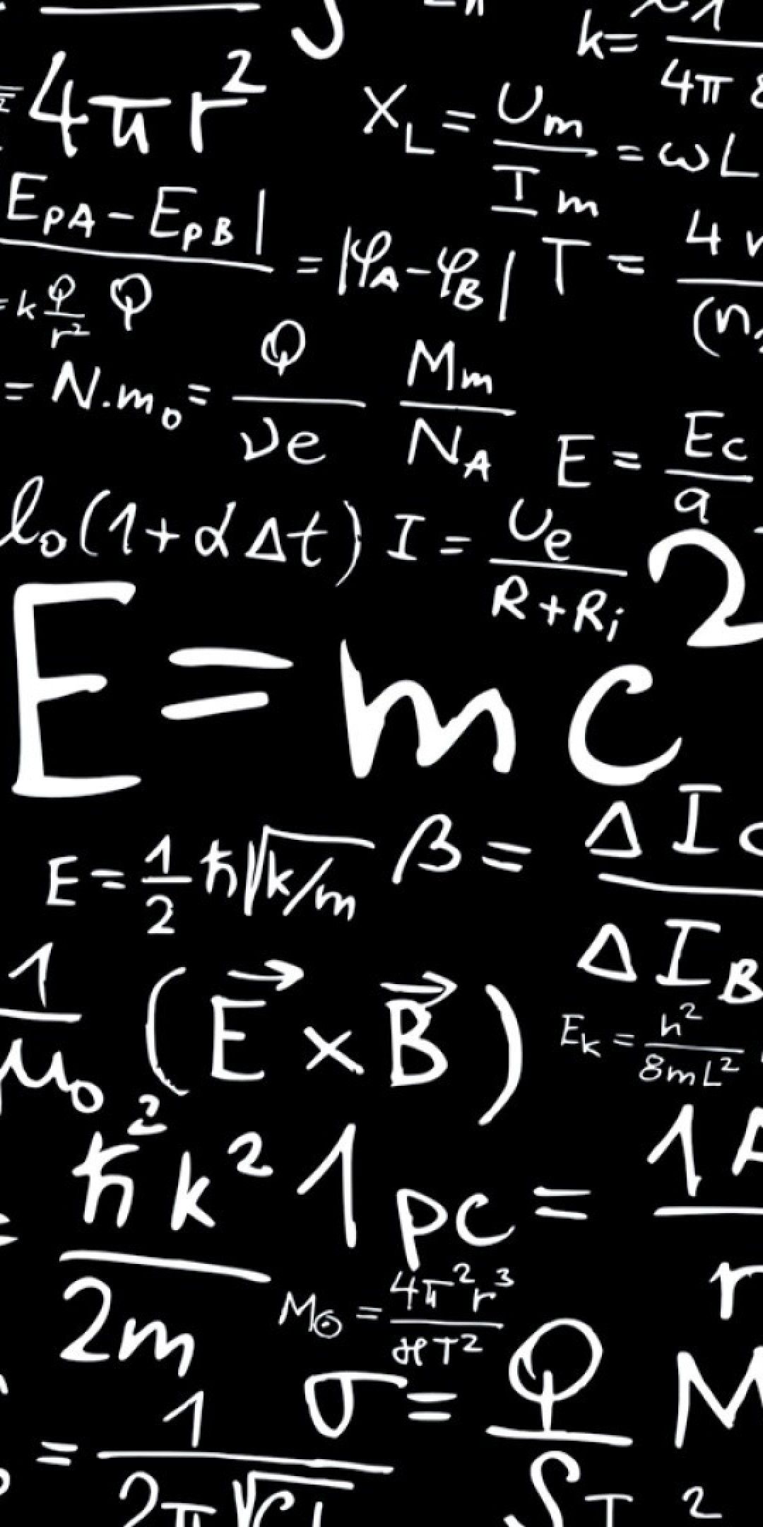 Descargar 1080x2160 E = mc ^ 2, Fórmula Einstein, Blackboard Wallpapers