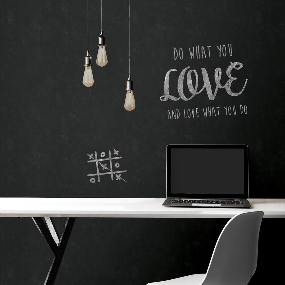 NuWallpaper 30.8 sq. Ft. Black Vintage Chalkboard Peel and Stick