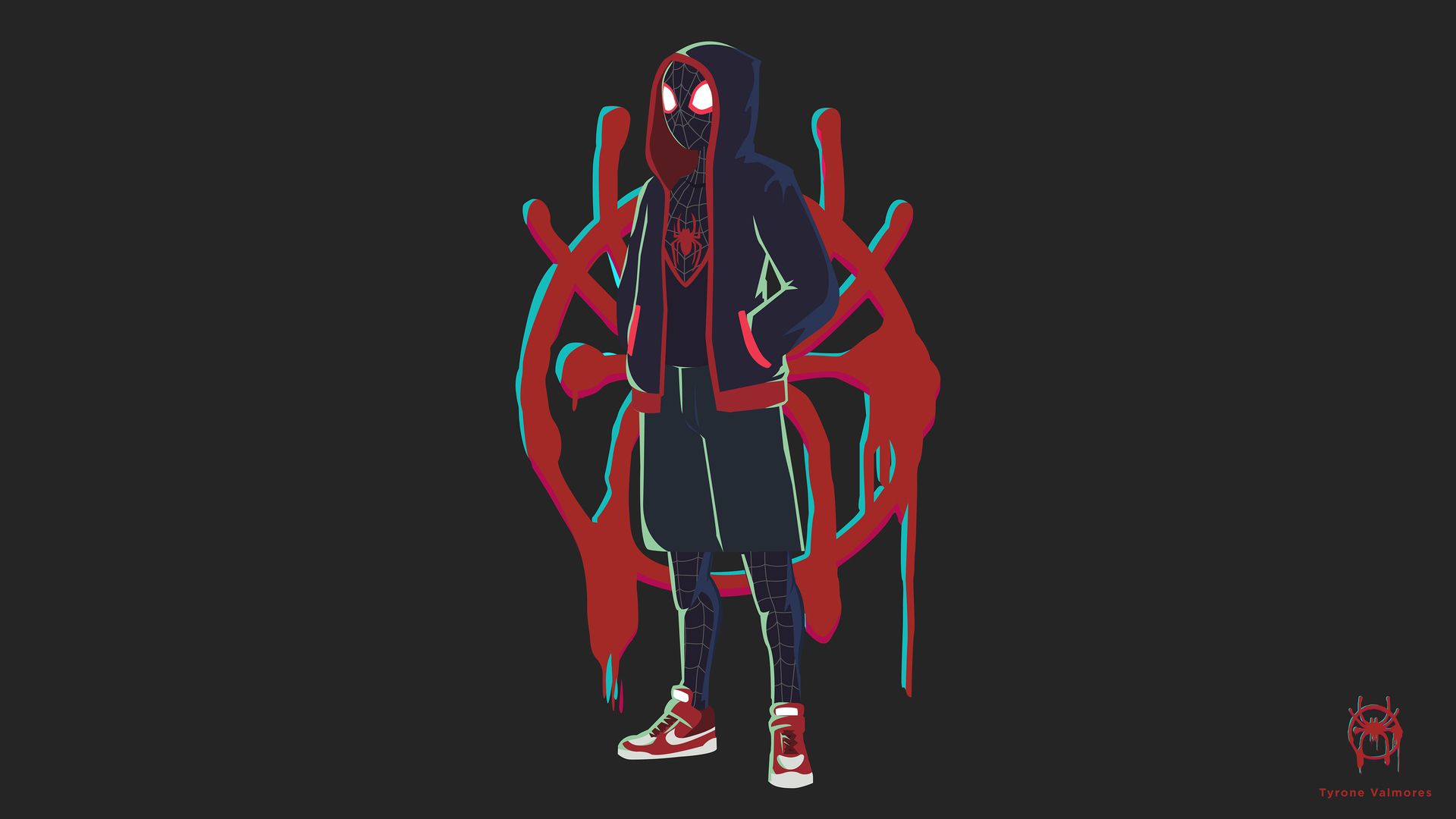 1920x1080 Spiderman Vector Illustration 4k Laptop Full HD 1080P HD