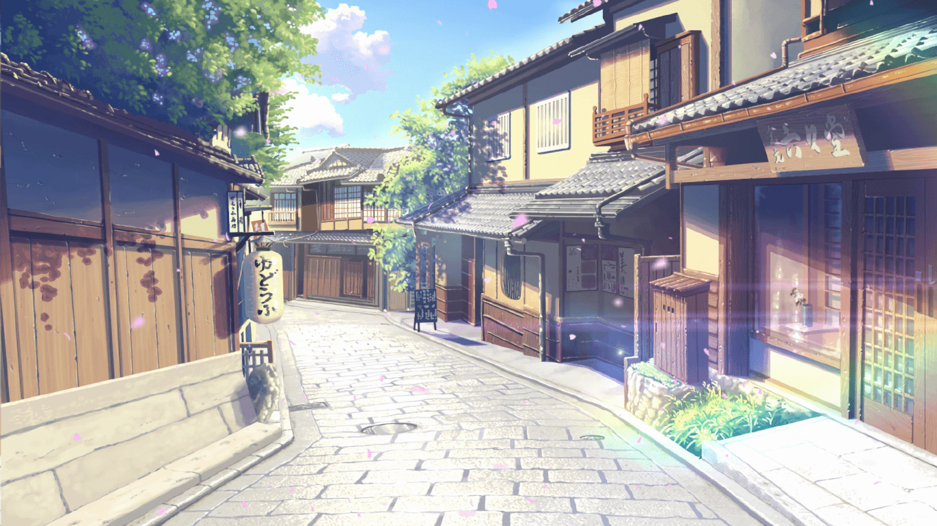 Descargar 1366x768 Ciudad japonesa, Edificios, Fondos de paisajes para