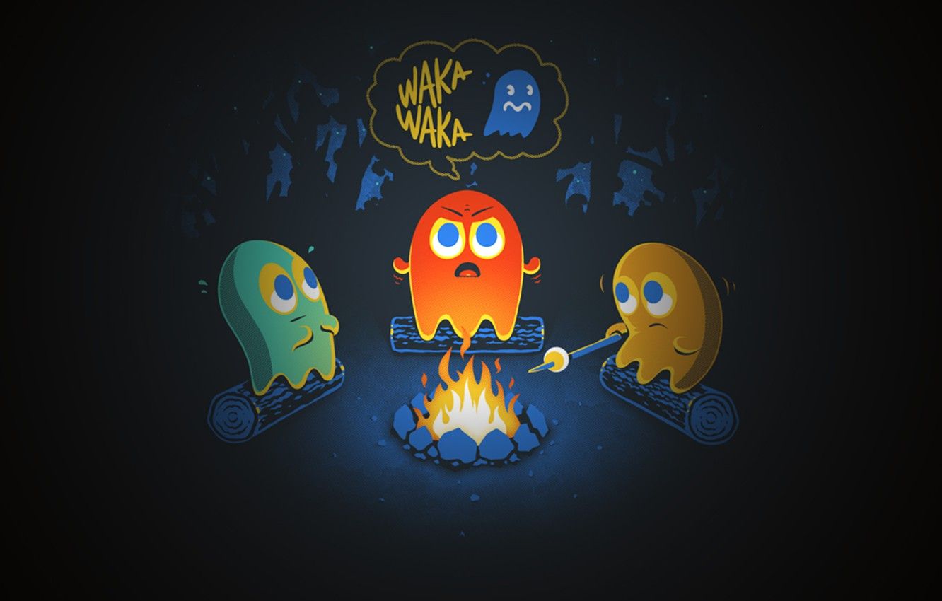 Noche de papel tapiz, elenco, el fuego, fantasma, pacman, imágenes pacman para