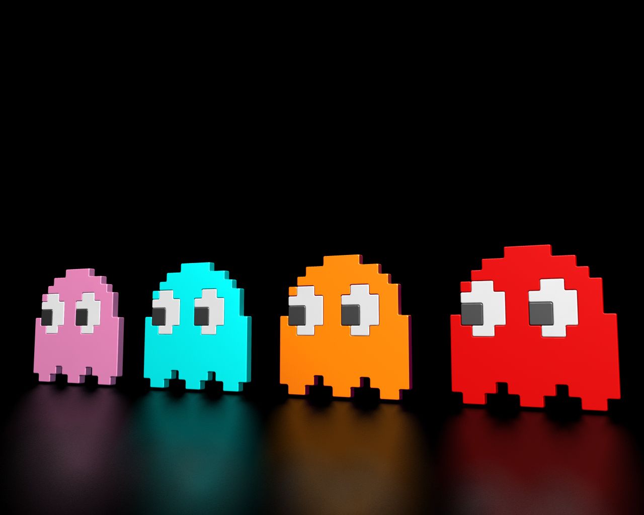 Orange pacman fondo de pantalla | Wallpaper Wide HD