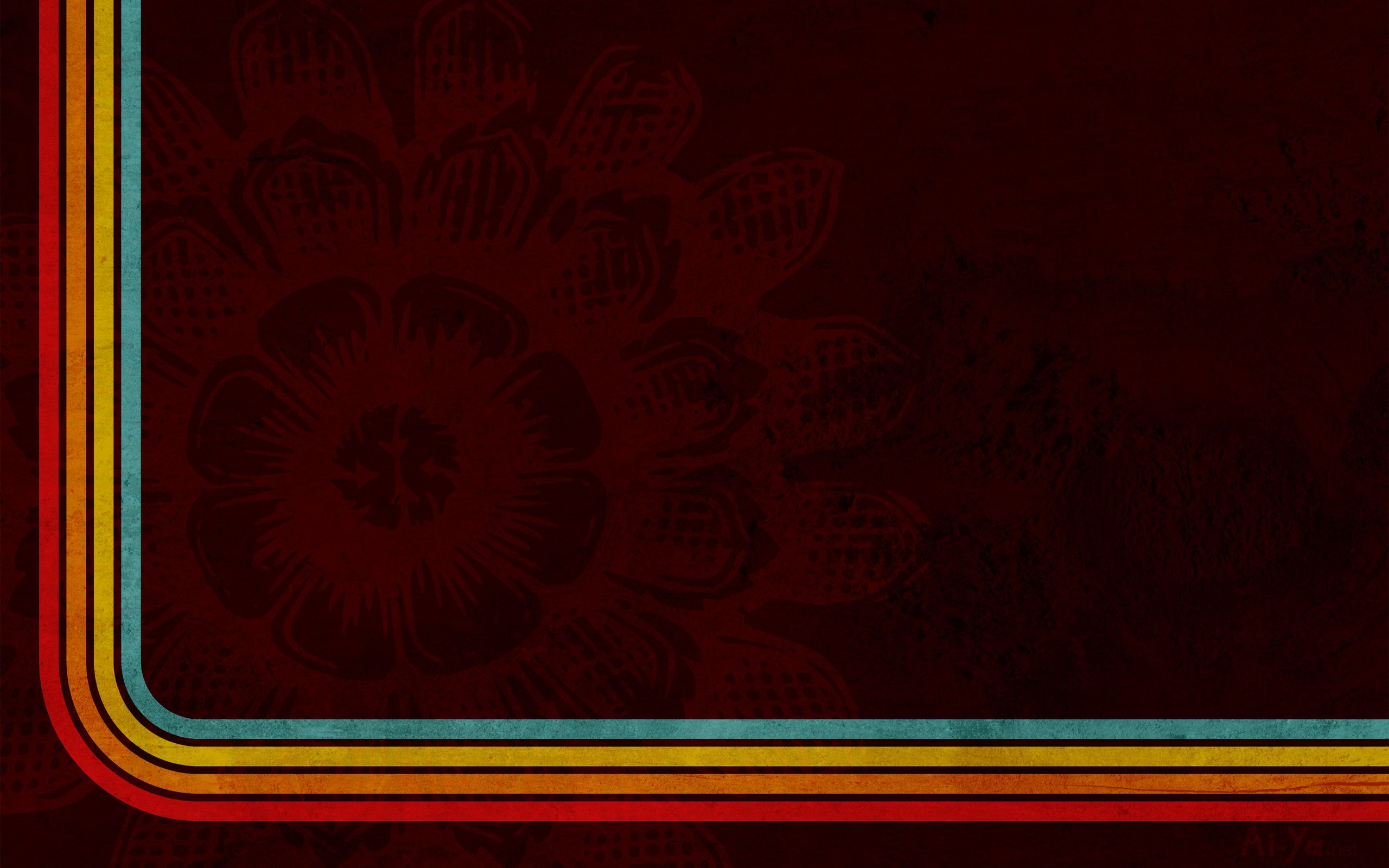 Eastern Flower Retro Stripes fondos de pantalla | Flor oriental