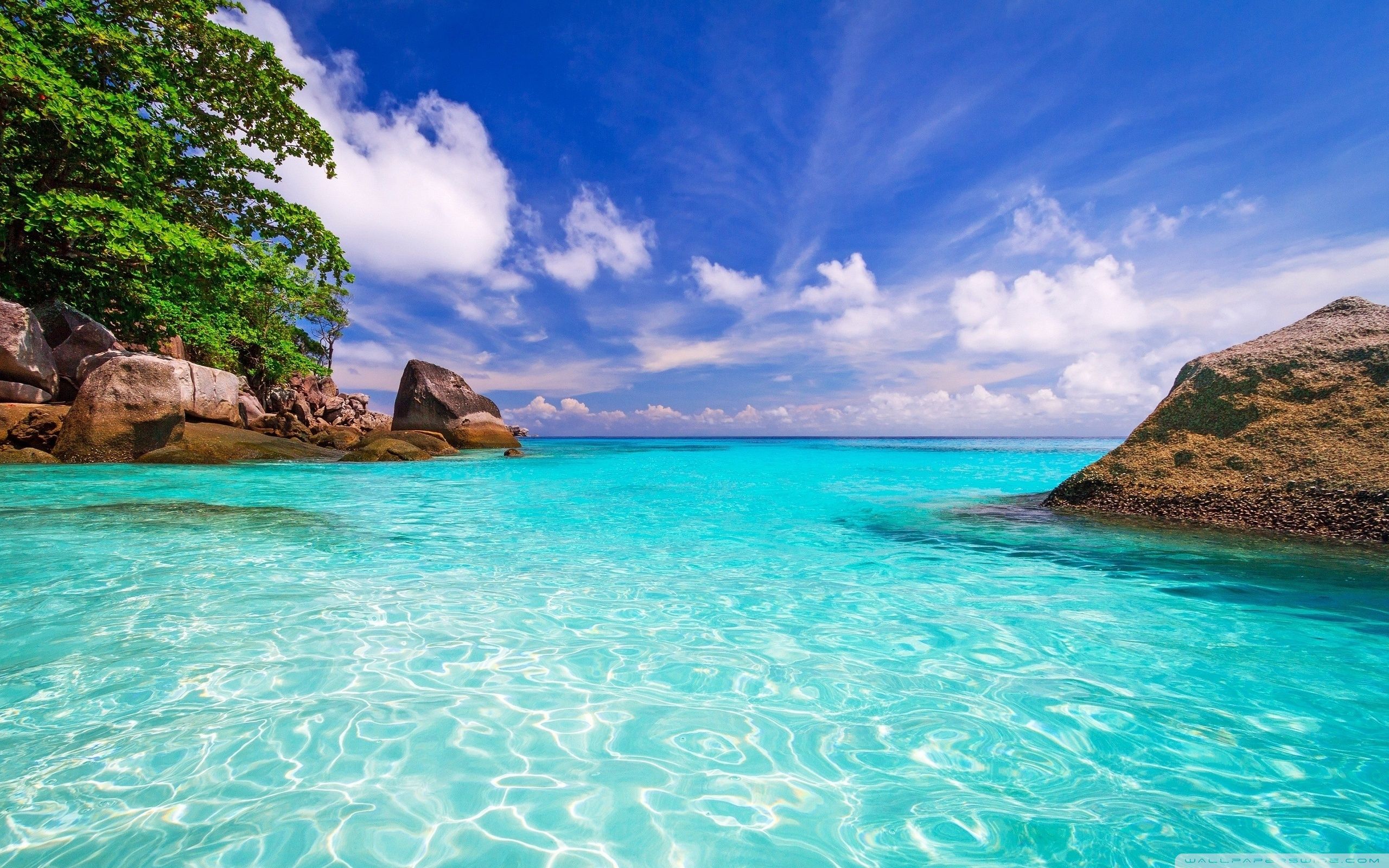 Impresionante diseño Beach Wall Paper Day 4k Hd fondo de escritorio para