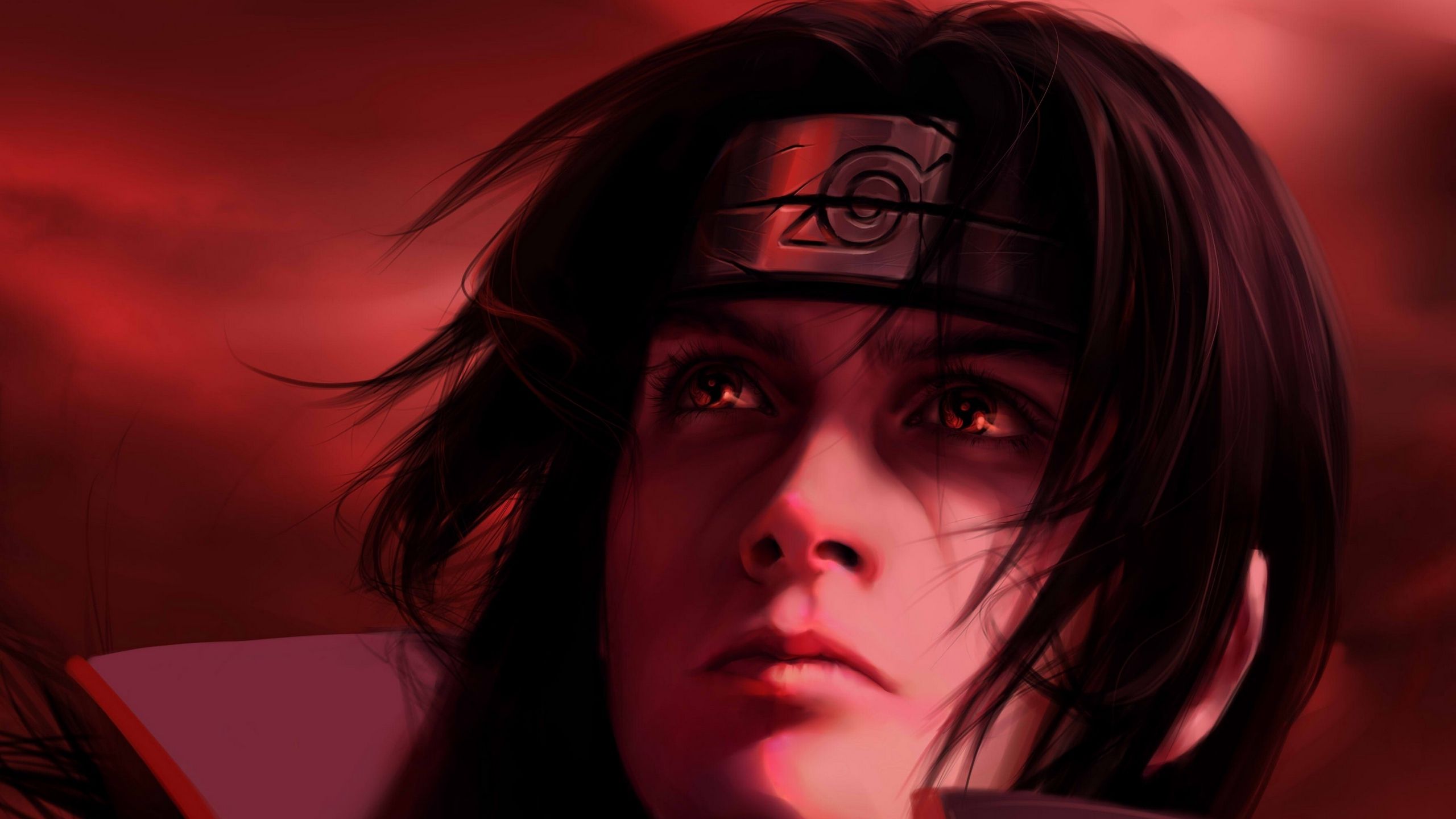 Descargar fondo de pantalla 2560x1440 olggah, naruto, itachi uchiha