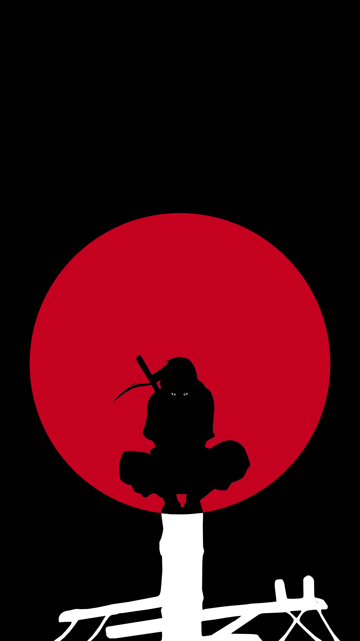 Como no había buenos fondos de pantalla de Itachi, hice uno en mi