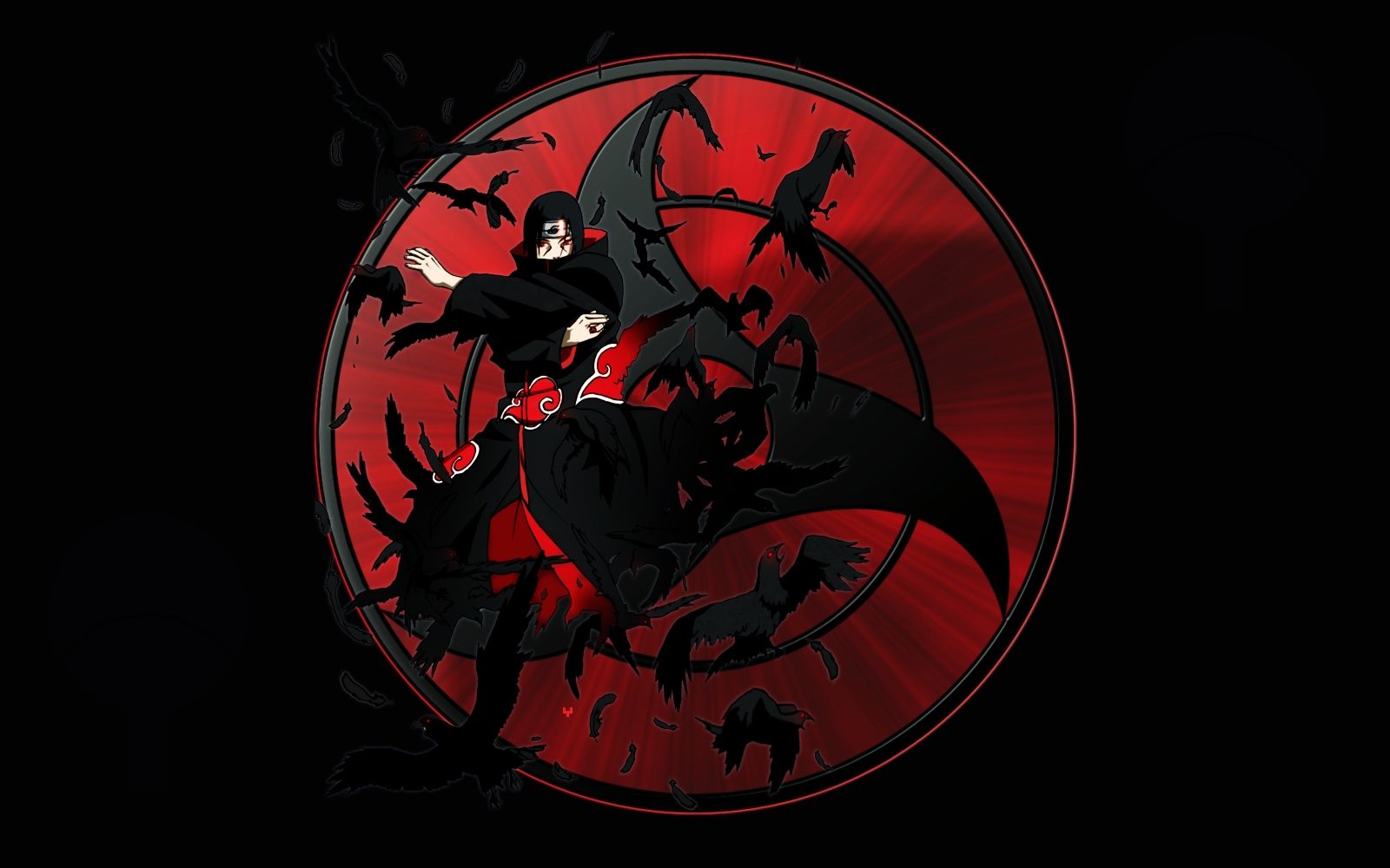 naruto shippuden akatsuki uchiha itachi sharingan anime chicos cuervos