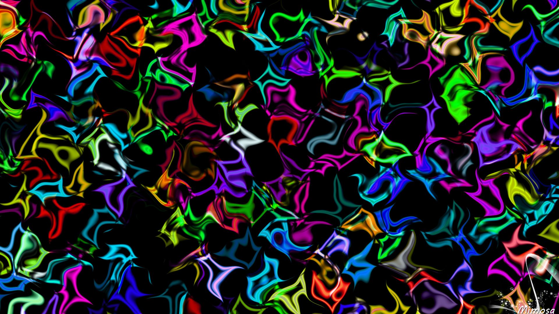 5044533 1920x1080 Abstracto, Formas, Arte digital, Fluorescente