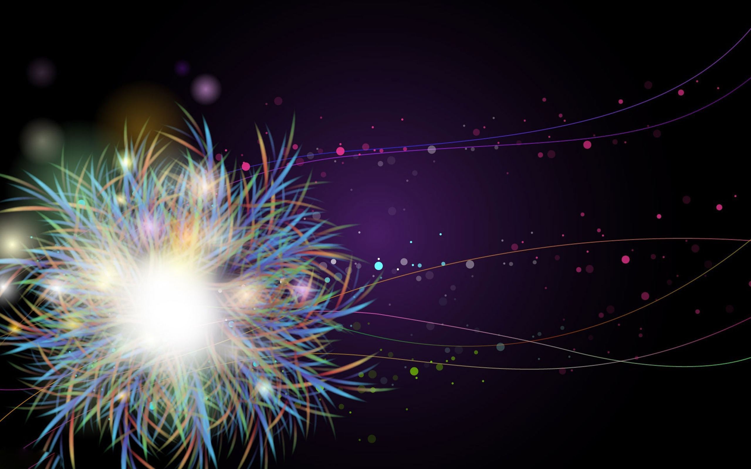 Resumen de flores fluorescentes | Fondos de escritorio abstractos | Olas