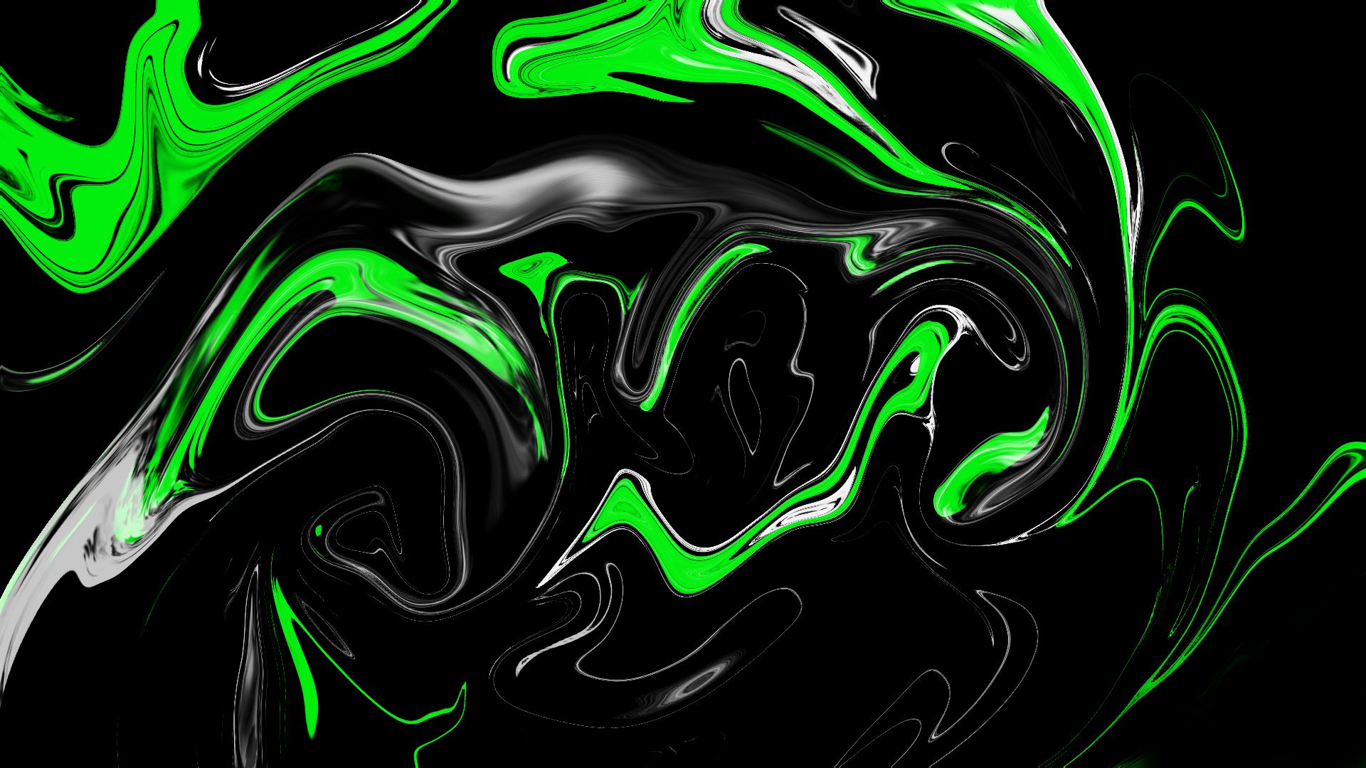 5082914 1920x1080 Arte digital, Artístico, Fluorescente, Negro, Verde