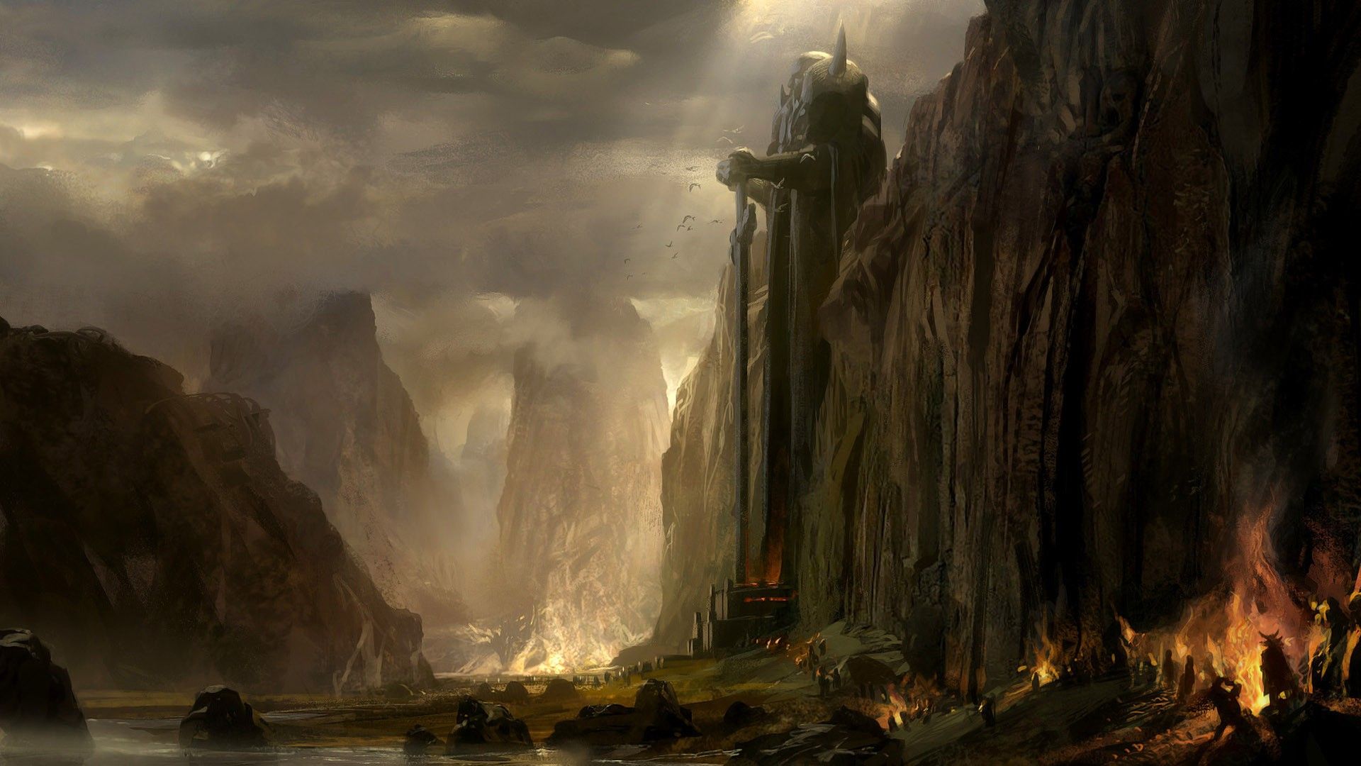 paisajes de fantasía guild wars fondo de pantalla de 1920x1080 - Videojuegos