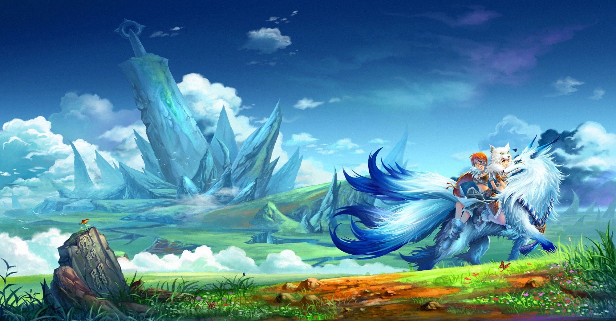 Anime Fantasy Landscape Wallpapers gratis como fondo de pantalla HD | Fondos de pantalla