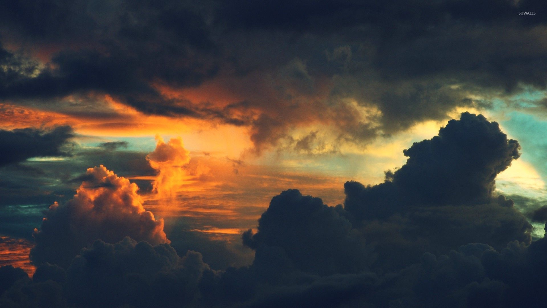 Nubes de colores fondos de pantalla - Naturaleza fondos de pantalla - # 28702