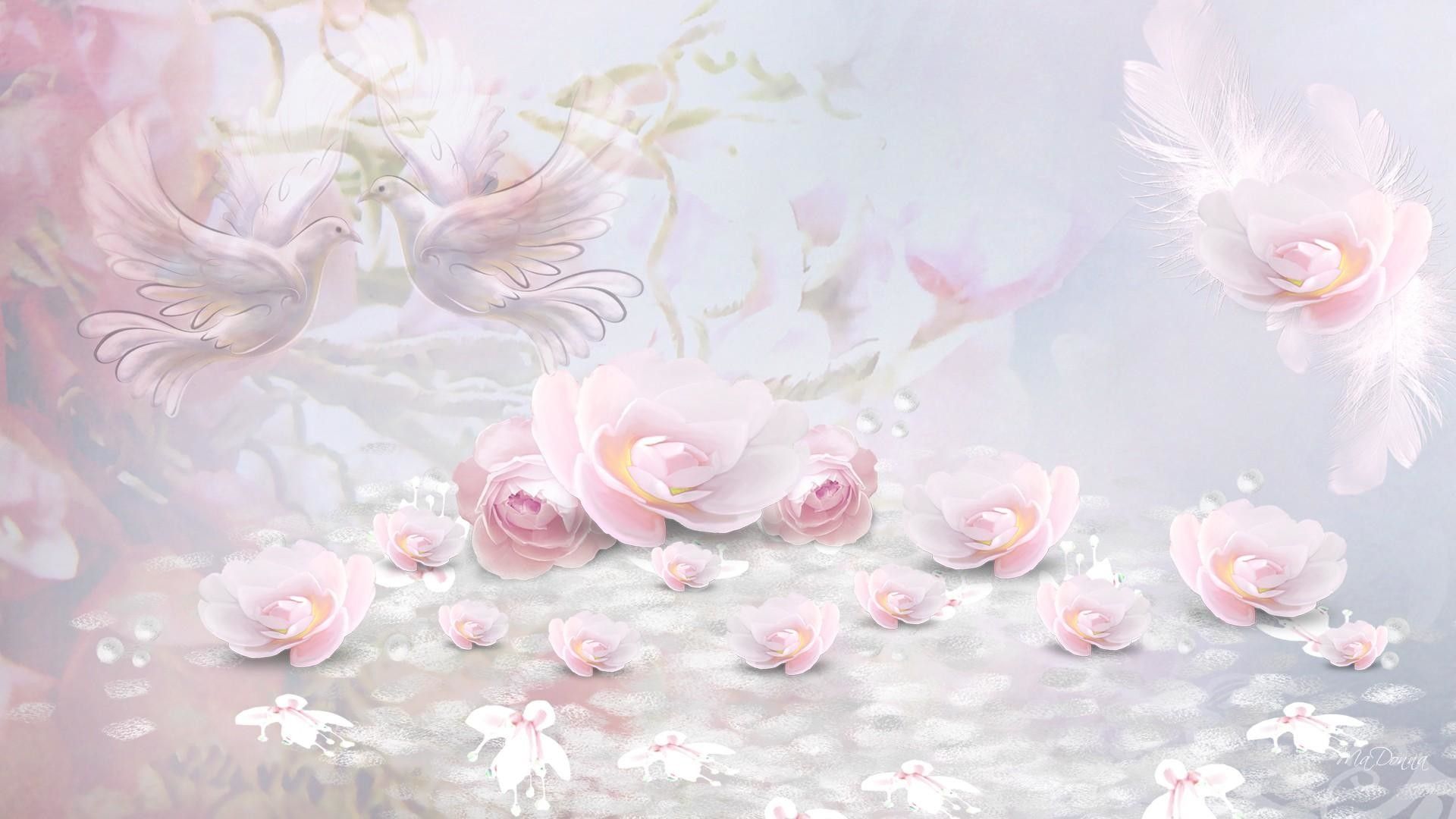 Papel tapiz rosa suave