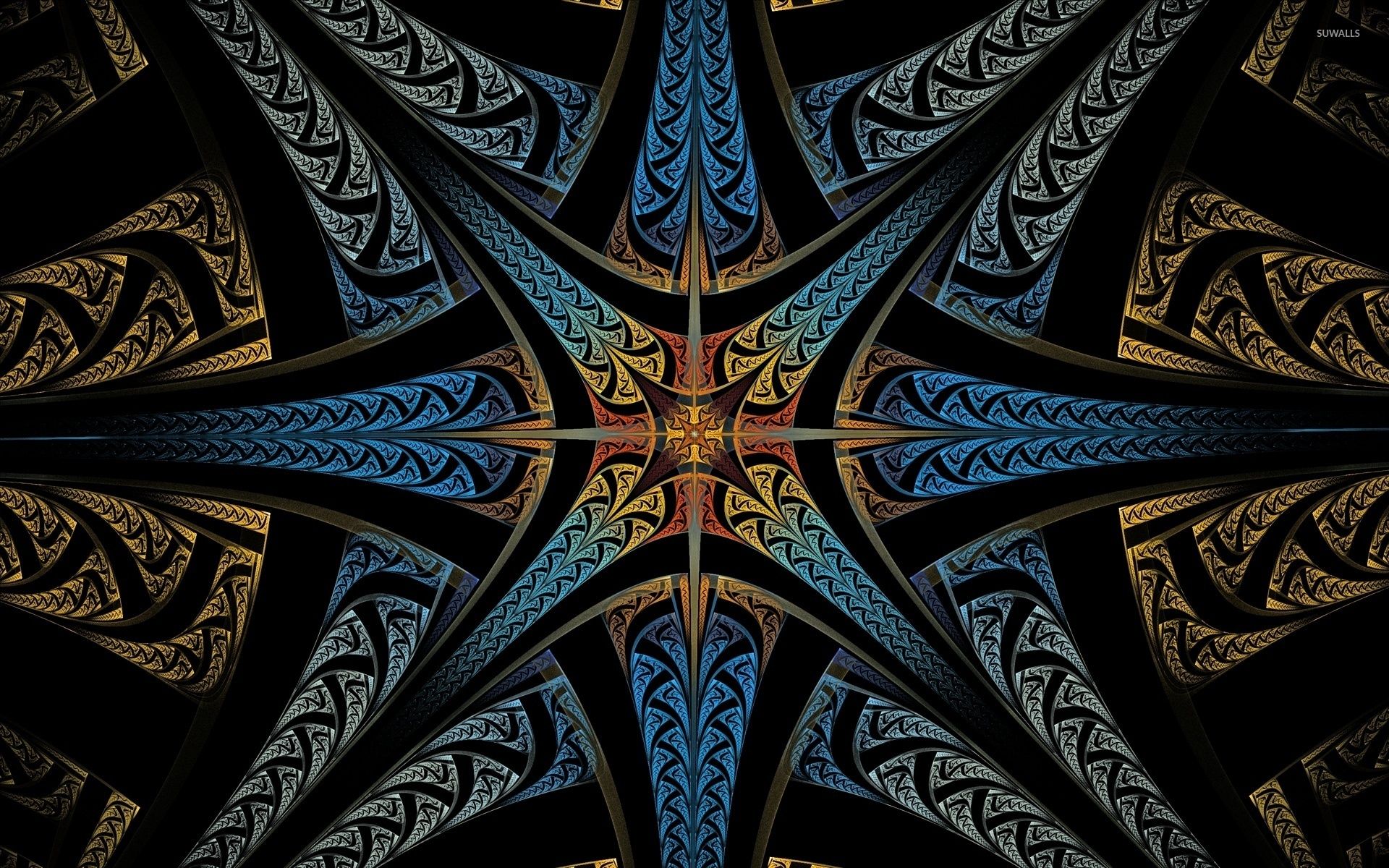 Star like fractal design wallpaper - Fondos de pantalla abstractos - # 25811