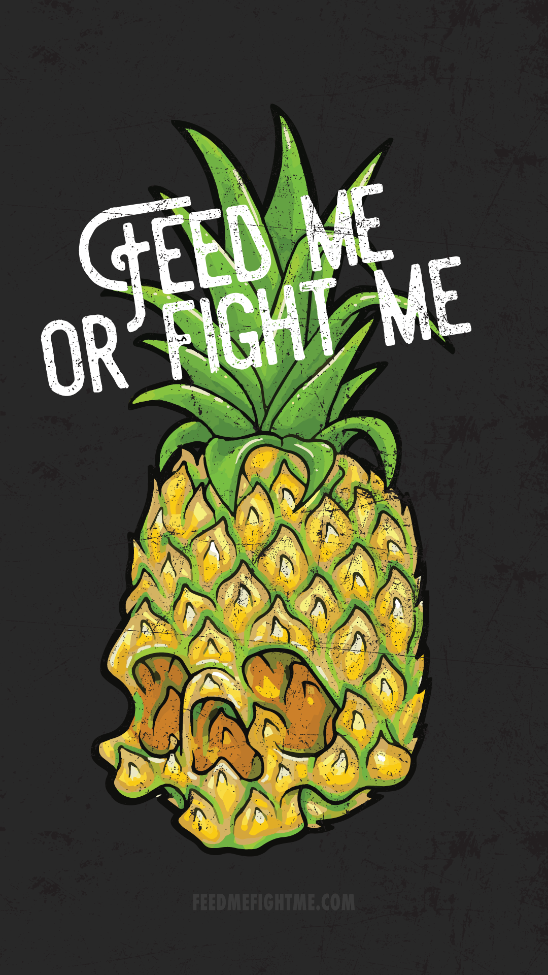 Pineapple Skull Wallpaper - Feed Me Fight Me