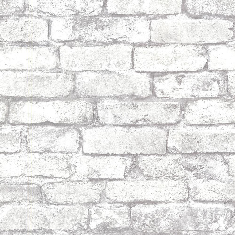 Muestra de papel tapiz de ladrillo gris Chelsea