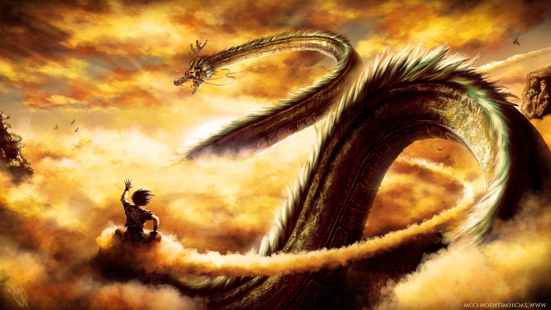 Fondos de pantalla: Dragon Ball, Son Goku, dragón, Dragon Ball Z, mitología