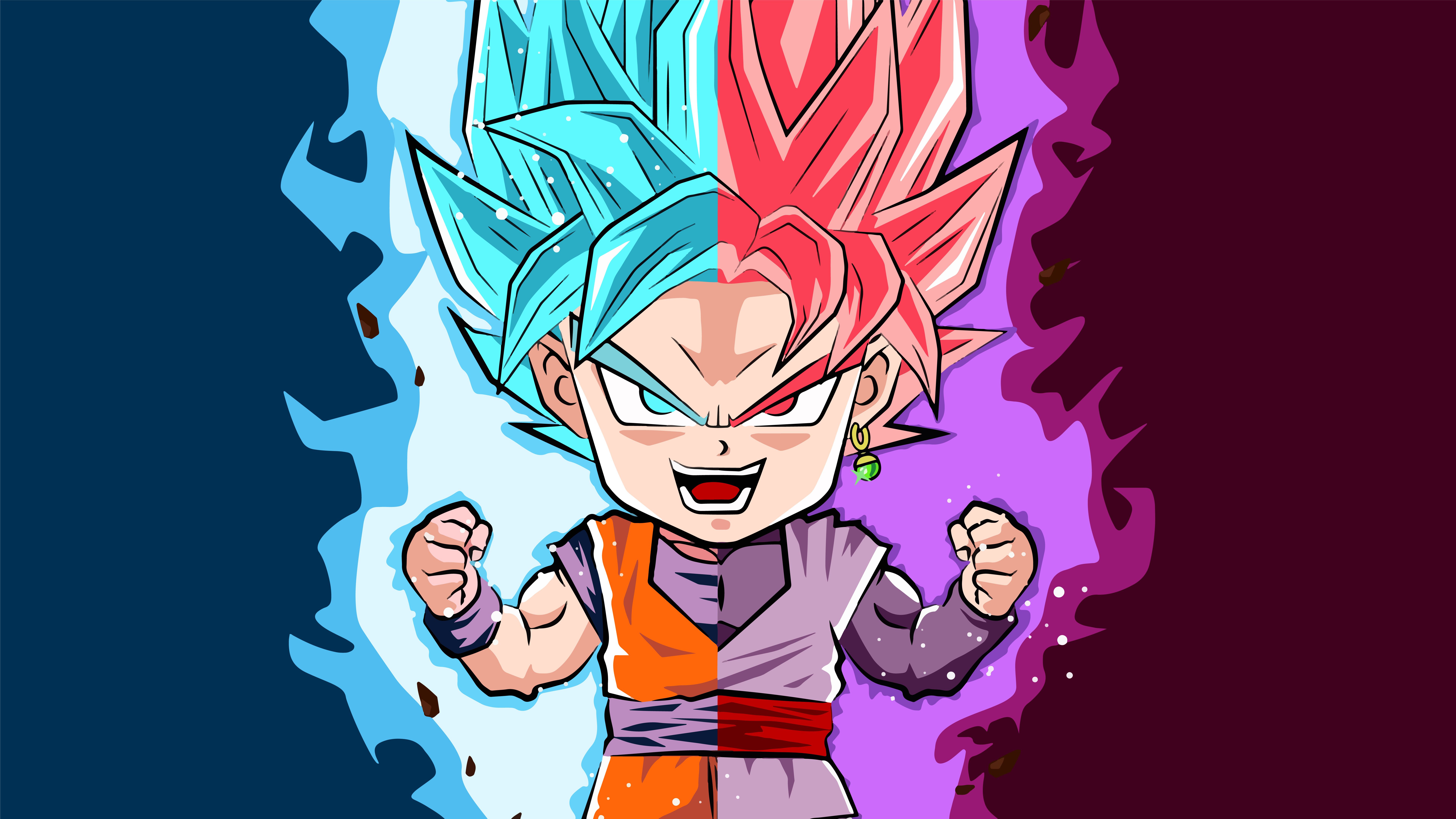 Fondo de pantalla de Art Dragon Ball Super Goku y Black Goku 8k Ultra HD ID: 3435