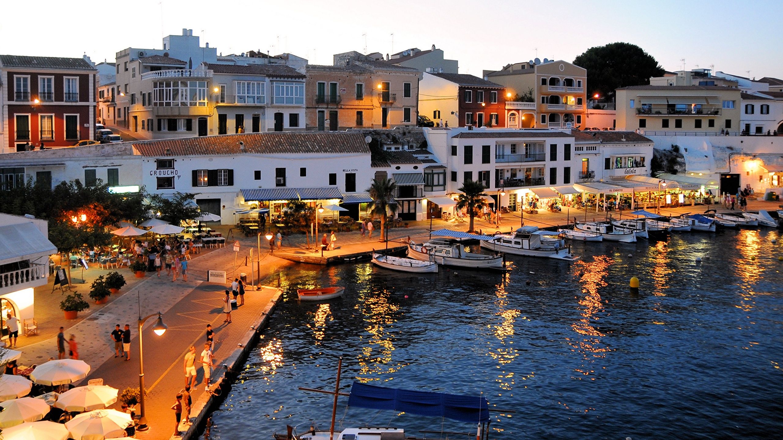 Imagen España Menorca, isla de Mahón Barcos atraque Tarde 2560x1440