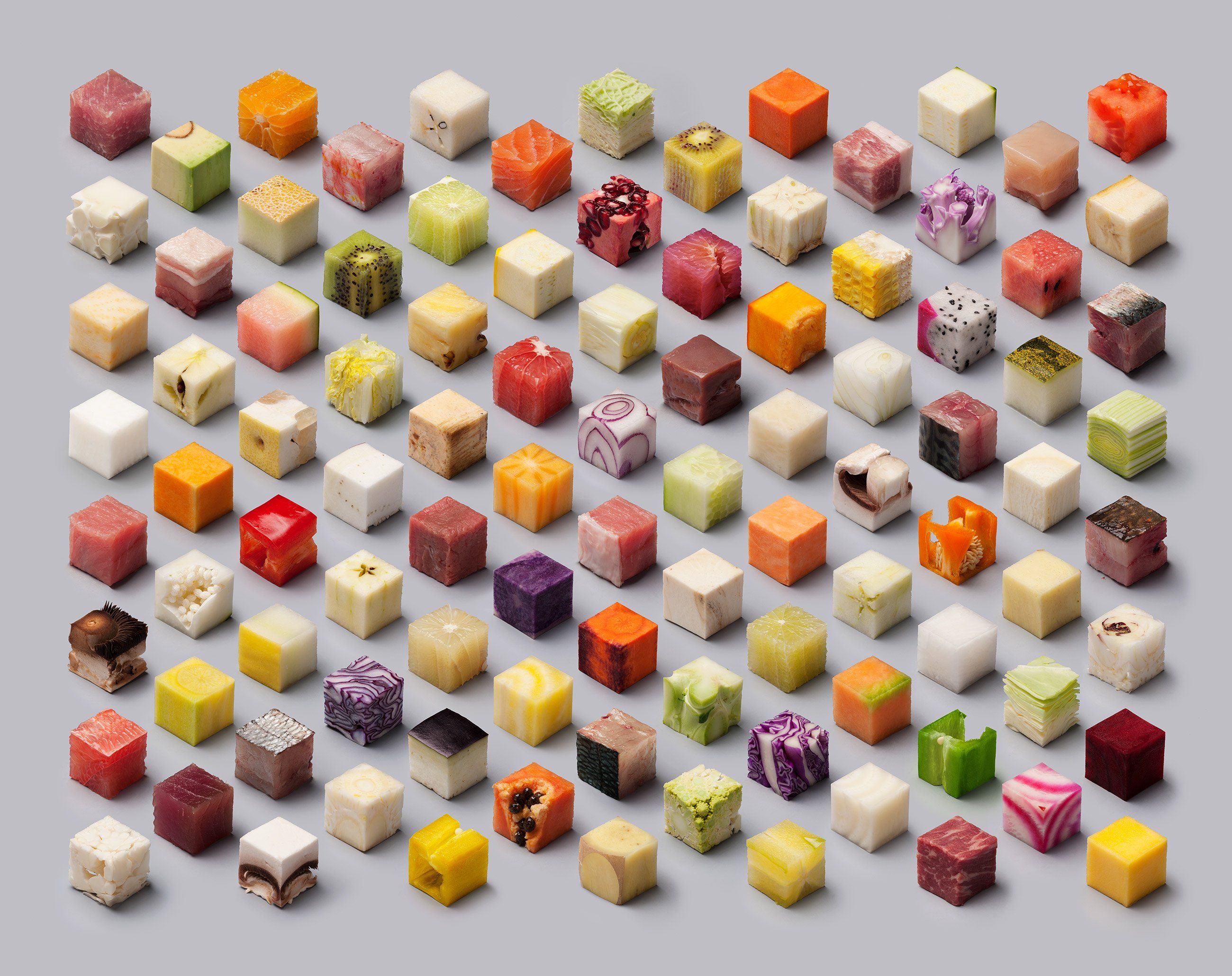Food Cubes HD fondo de pantalla