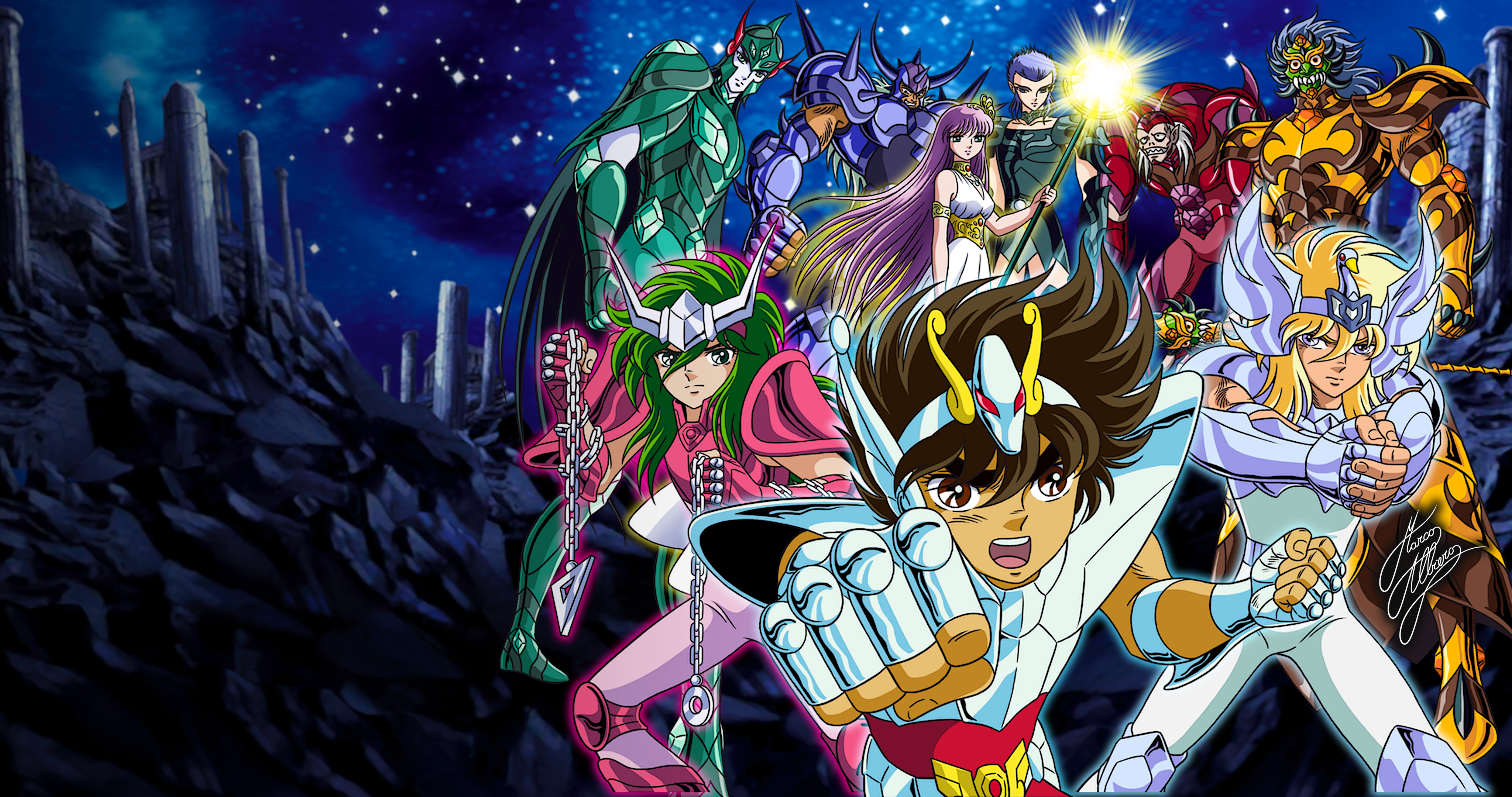 Fondo de pantalla de Caballeros del Zodiaco 4096x2160