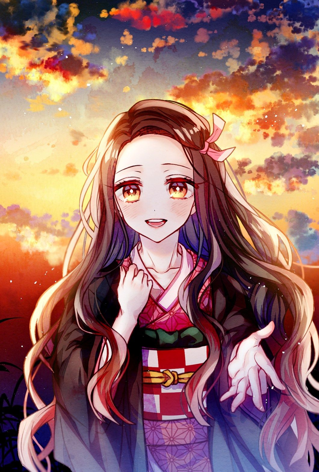 Fondo de pantalla de Kimetsu no Yaiba 1060x1569