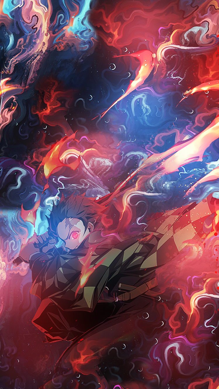 Fondo de pantalla de Kimetsu no Yaiba 750x1335
