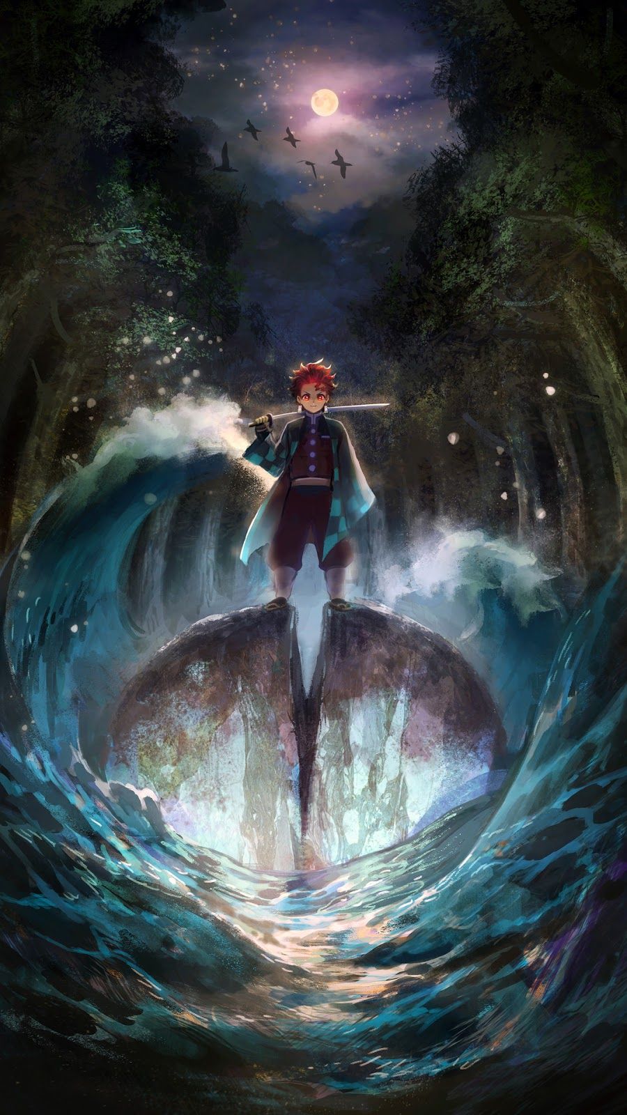 Fondo de pantalla de Kimetsu no Yaiba 900x1600